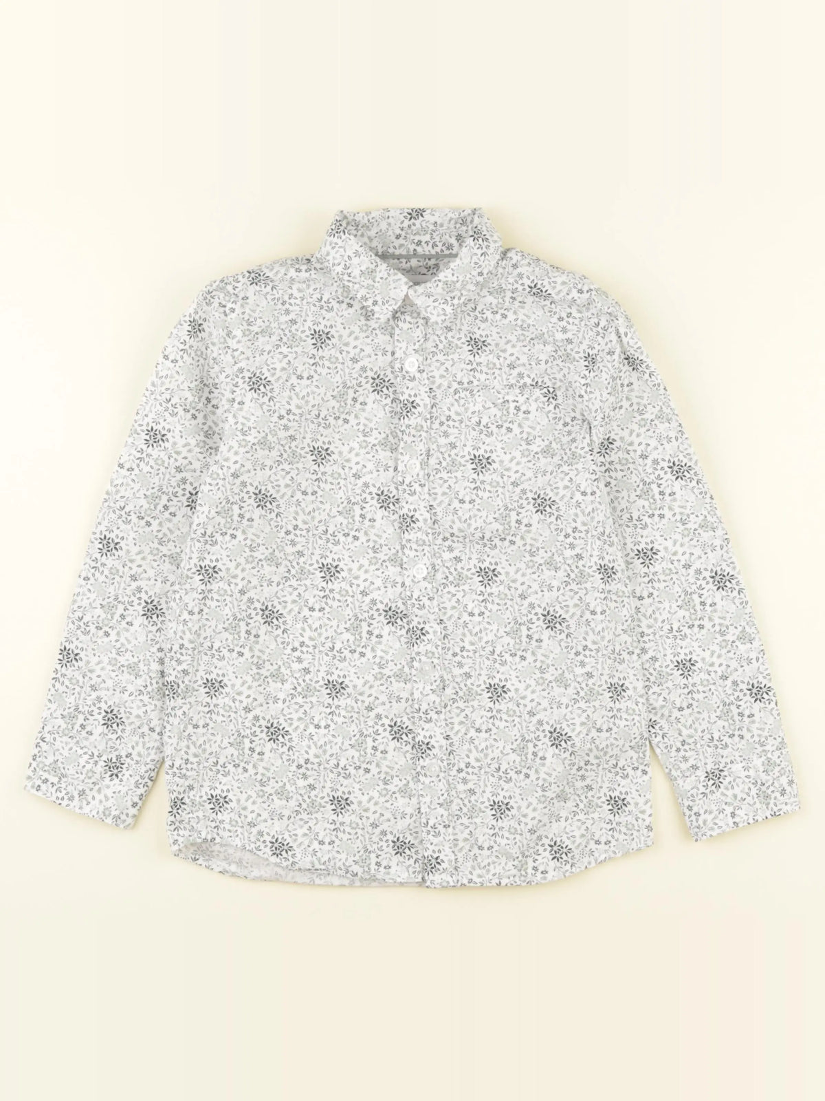 Vertbaudet - chemise blanc, vert - 6 ans