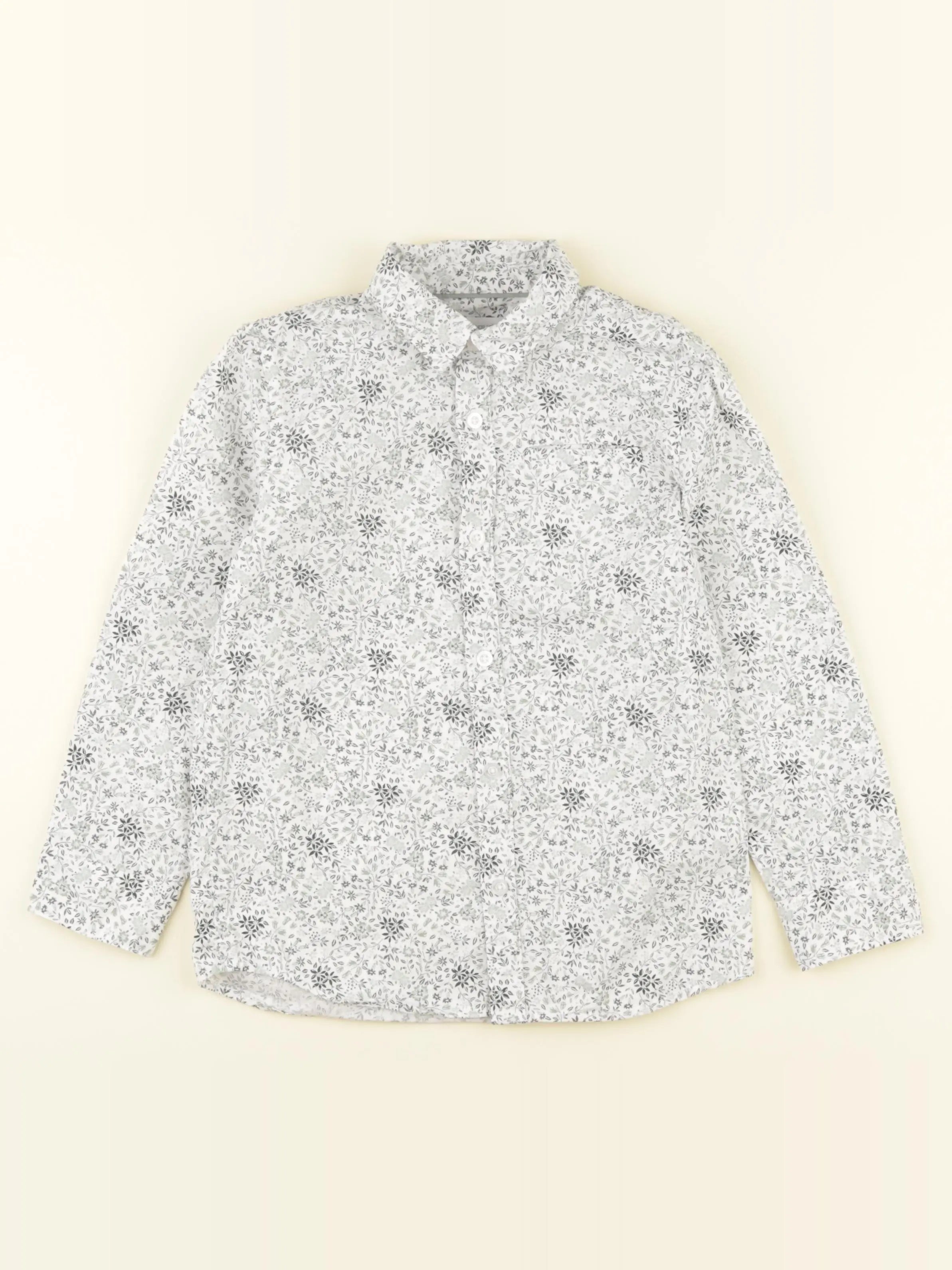 Vertbaudet - chemise blanc, vert - 6 ans