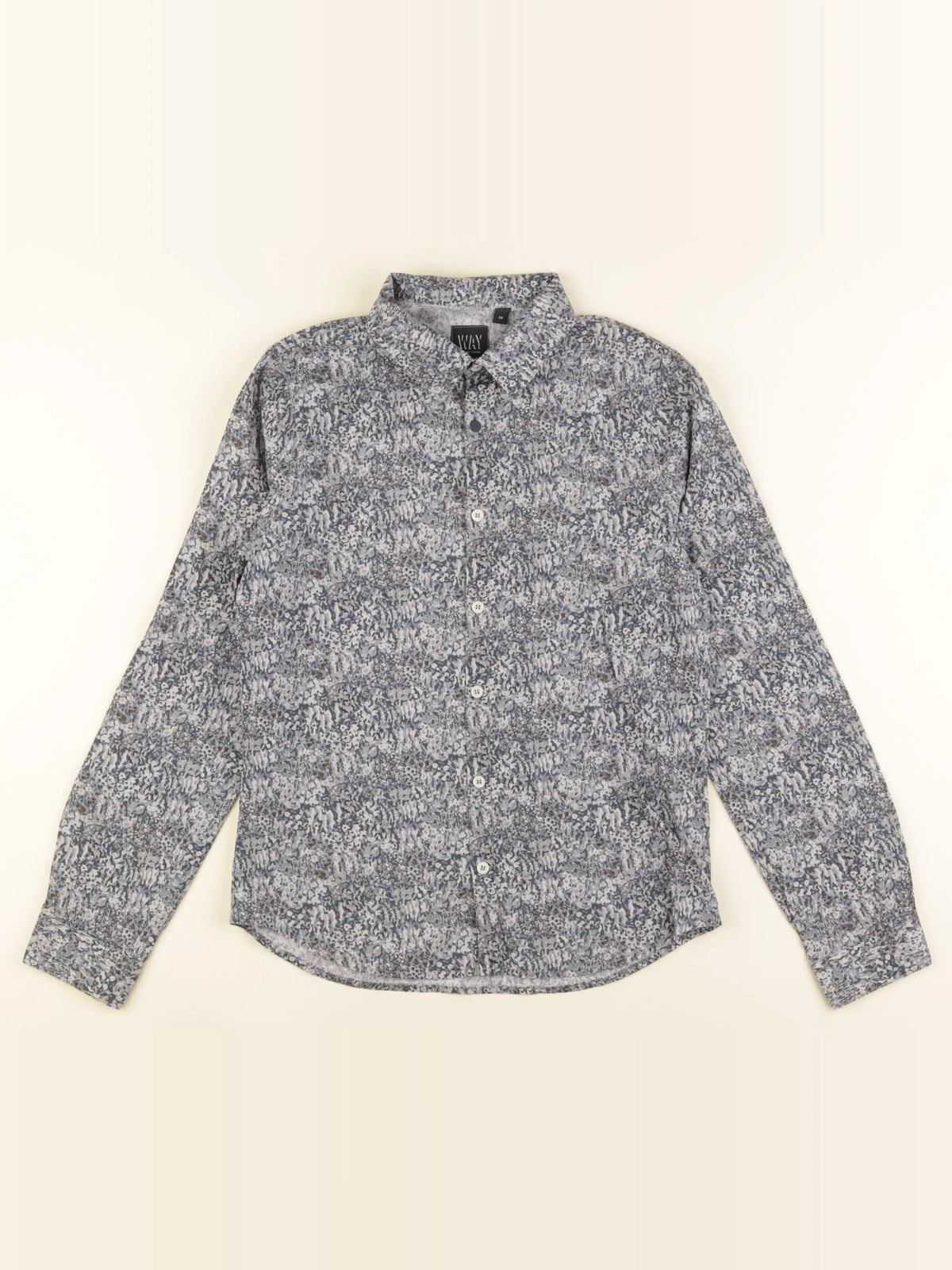 IKKS - chemise bleu, gris - 12 ans