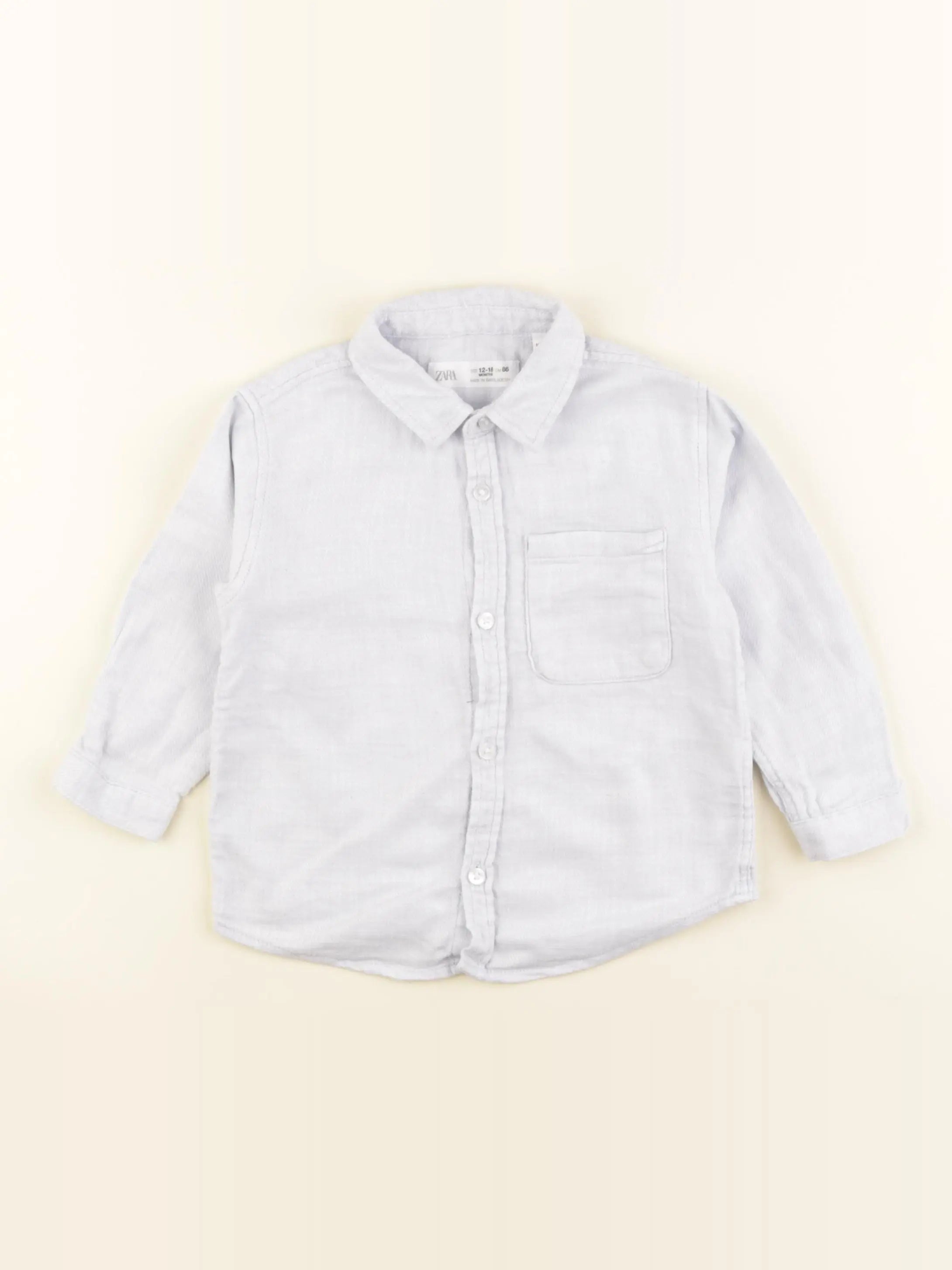 Zara - chemise bleu - 12/18 mois