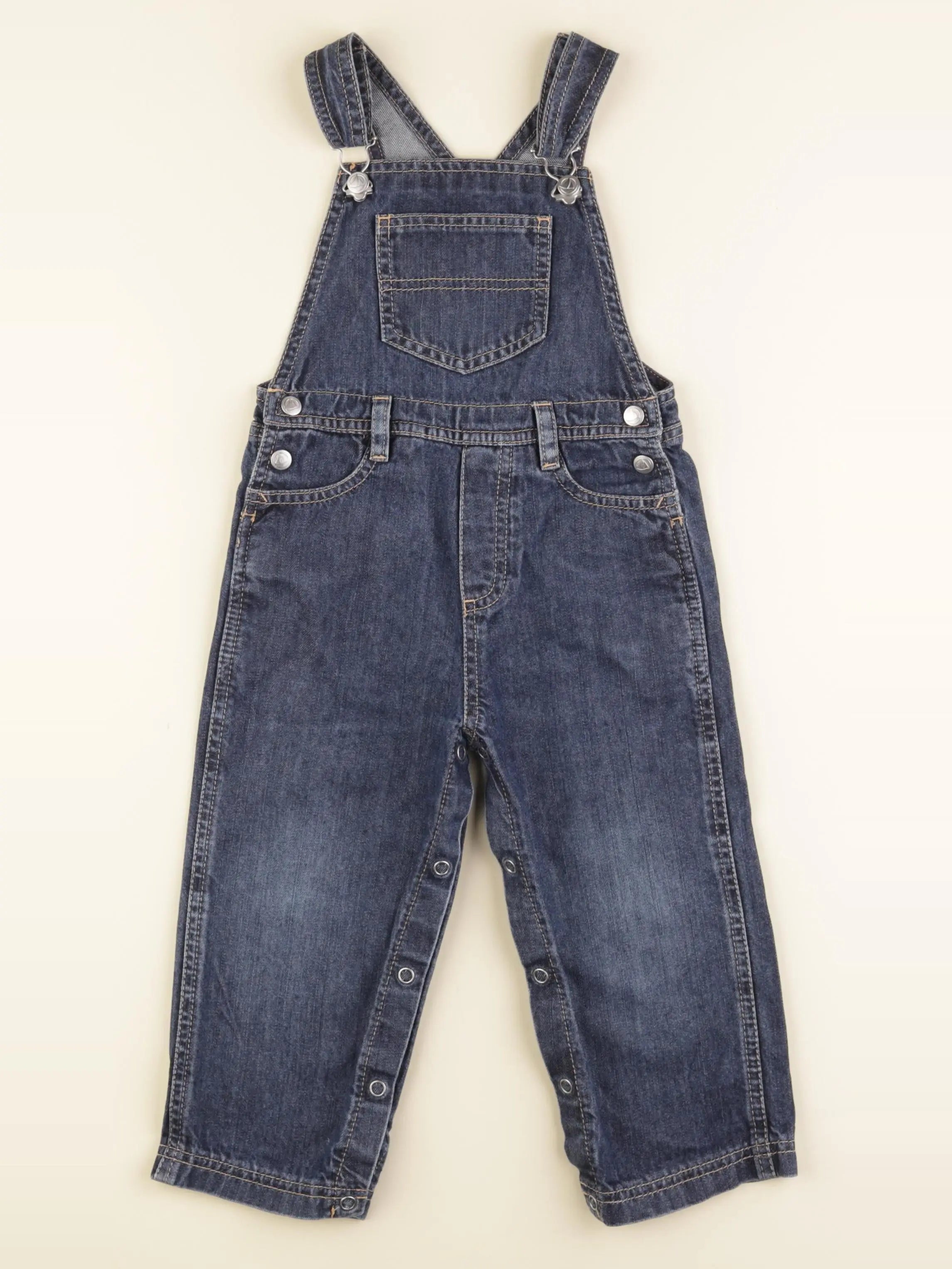 Petit Bateau - salopette bleu - 24 mois