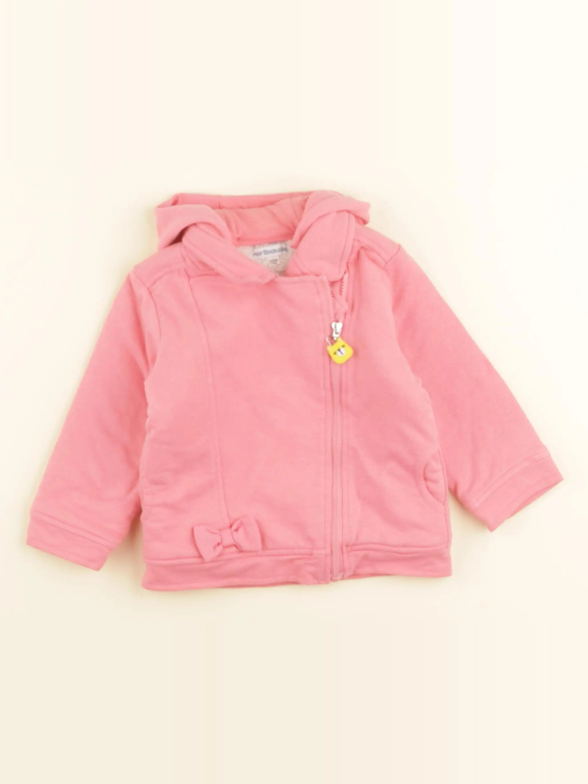 Vertbaudet - sweat rose - 12 mois