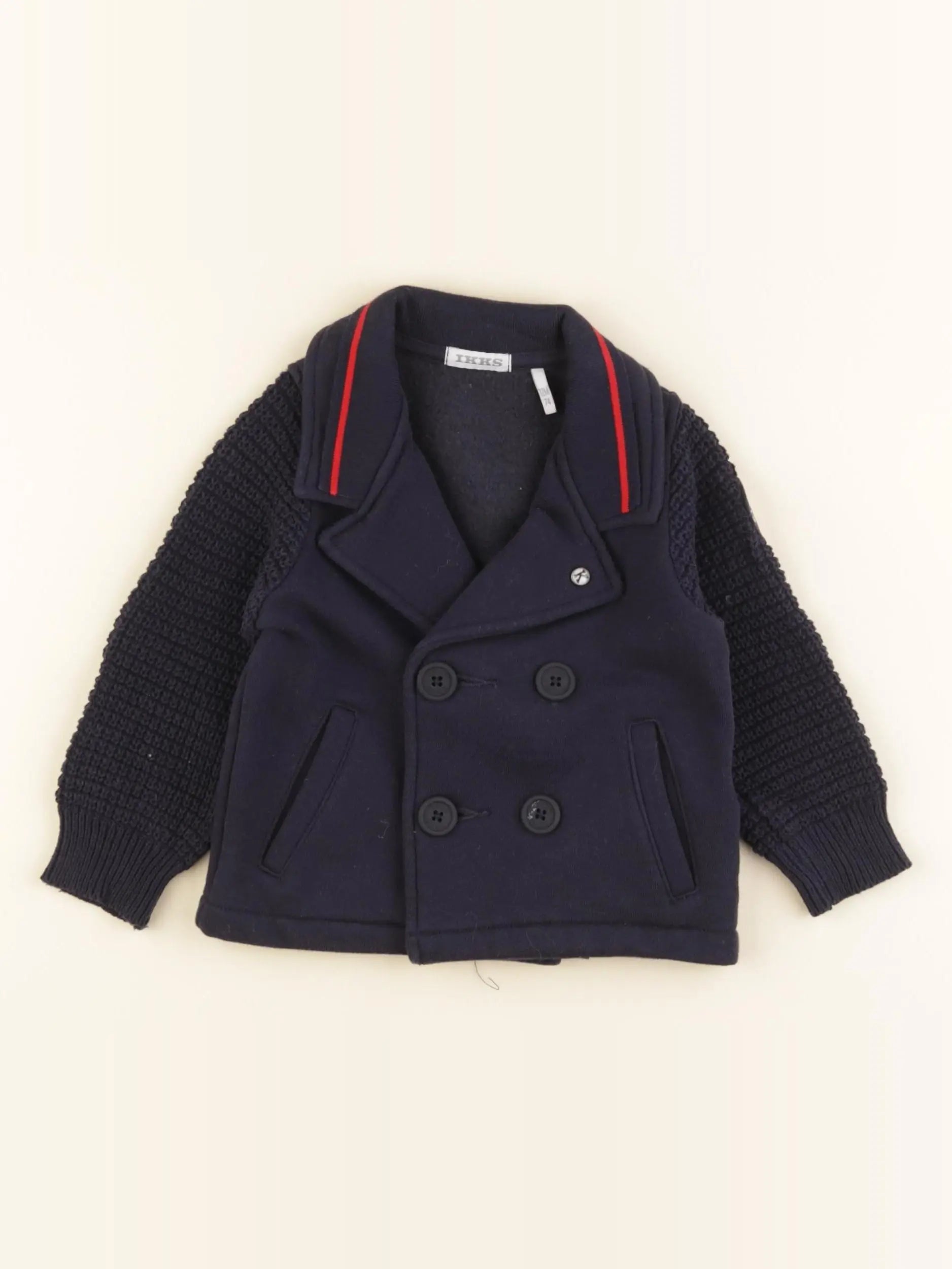 IKKS - veste doublé bleu - 12 mois