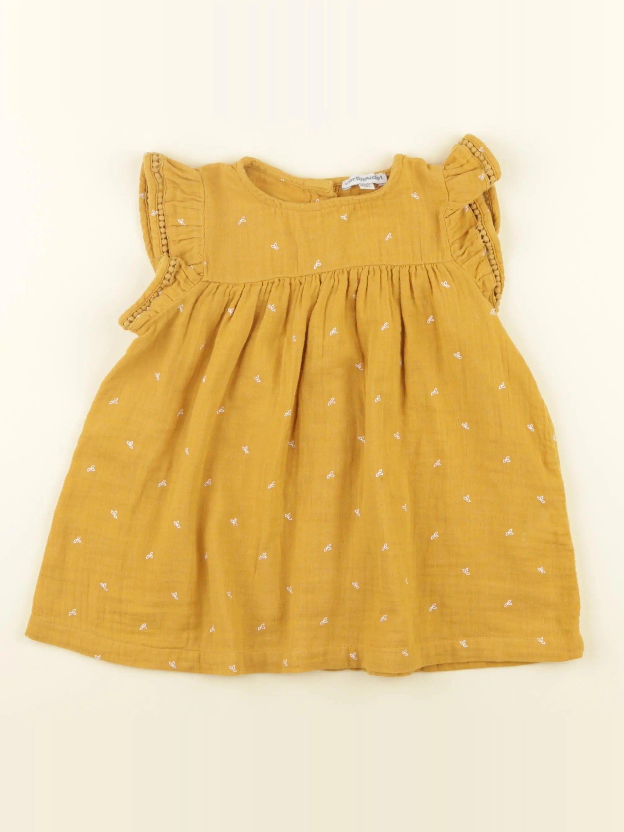 Vertbaudet - robe jaune - 18 mois