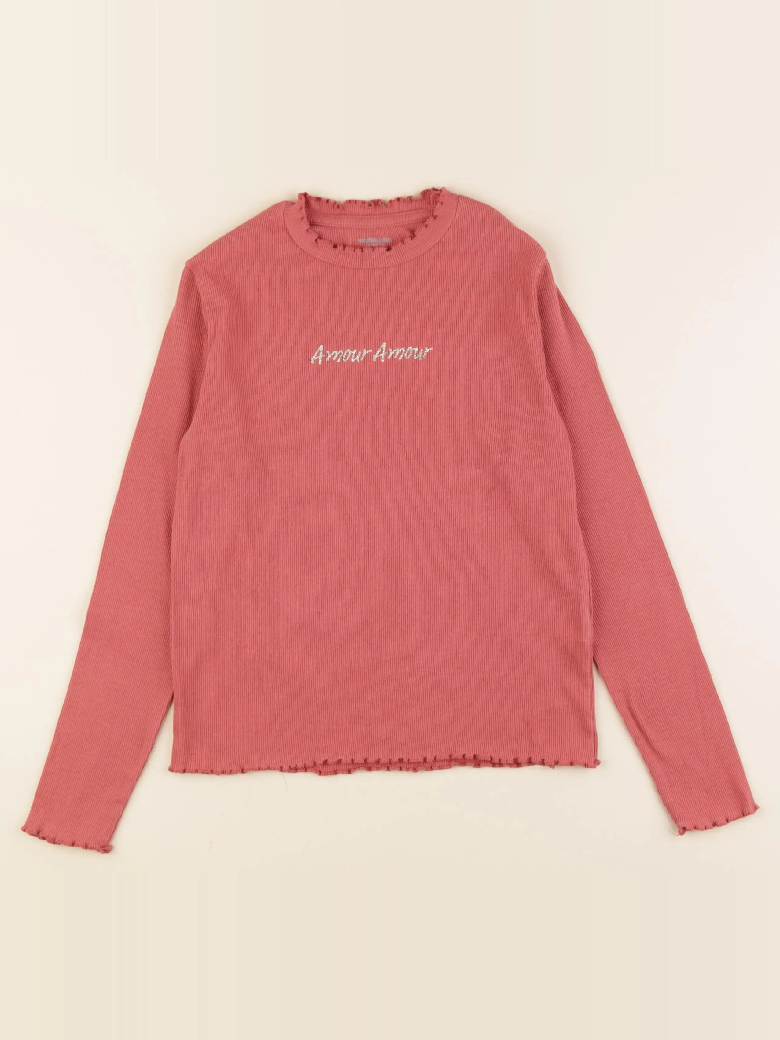 Vertbaudet - tee-shirt rose, or - 10 ans