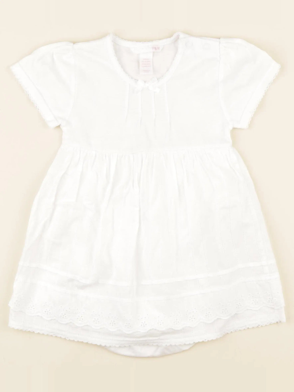 H&M - robe blanc - 12/18 mois