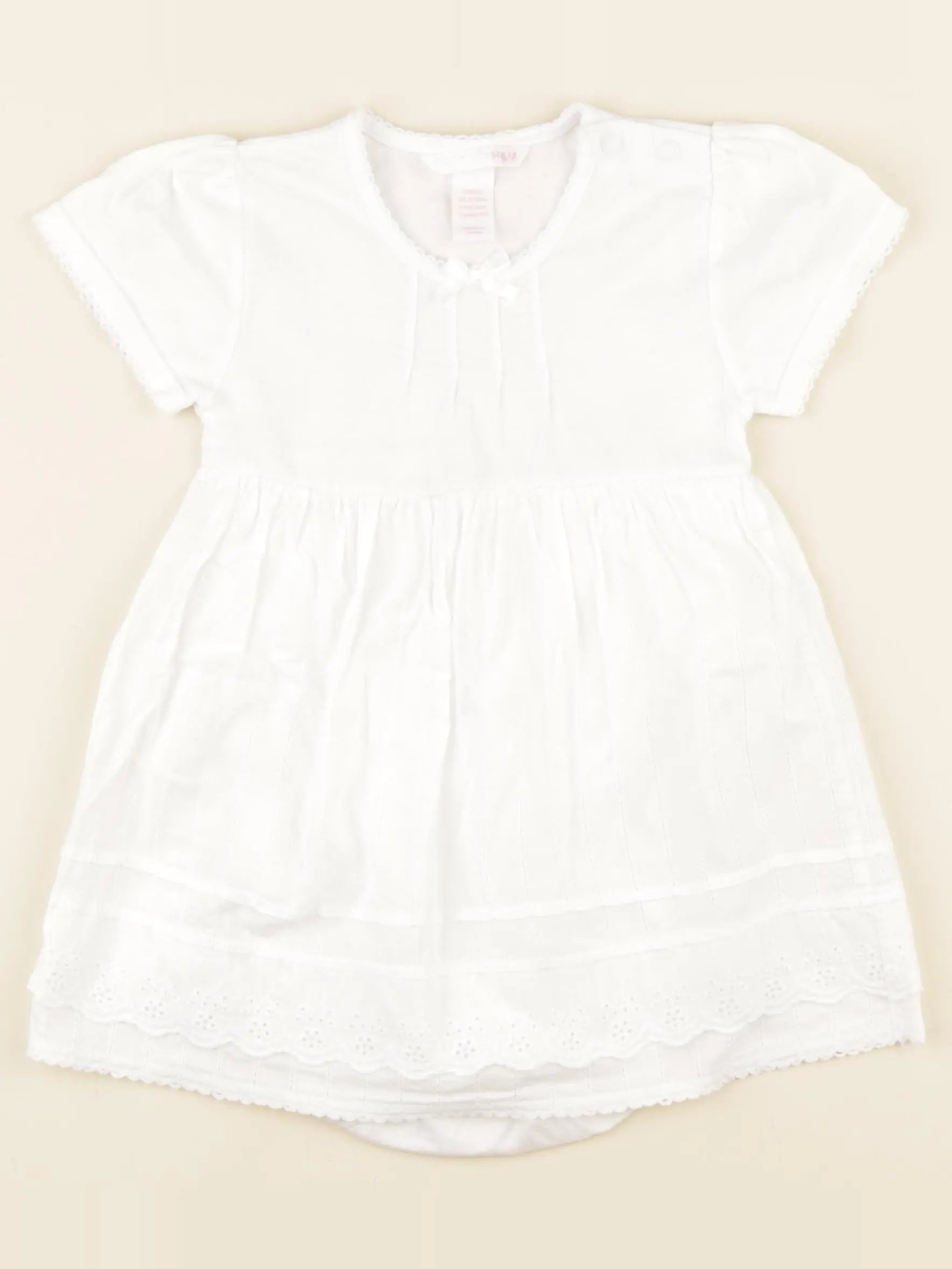 H&M - robe blanc - 12/18 mois