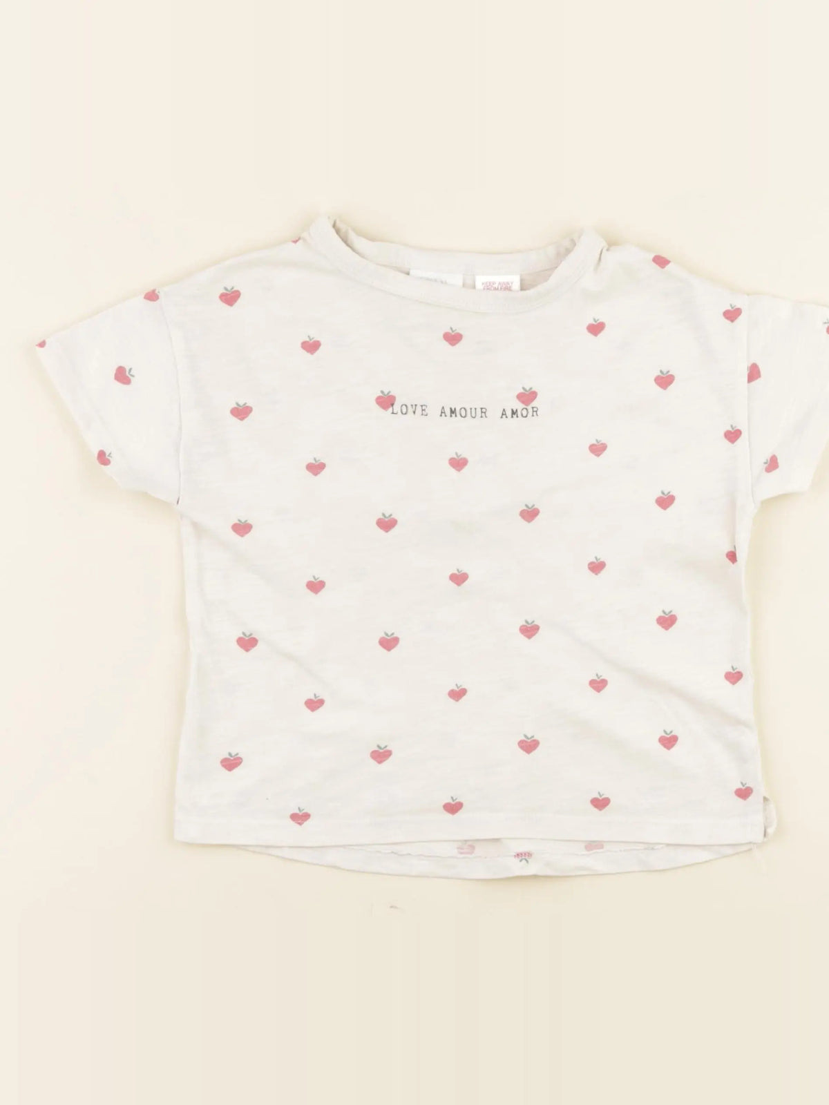 Zara - tee-shirt beige - 18/24 mois
