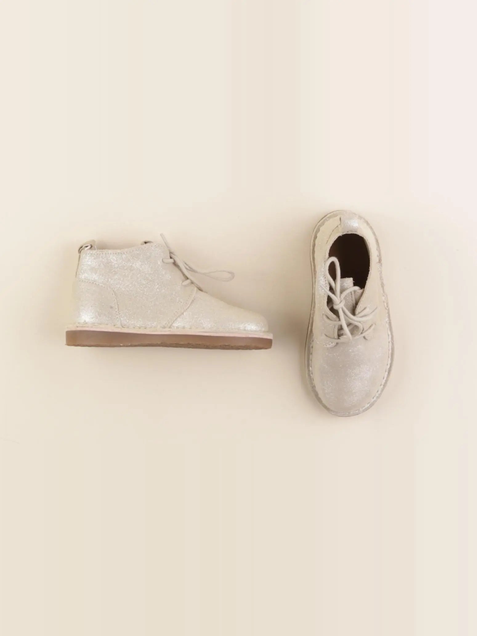 Zara - bottillons beige, or - pointure 23