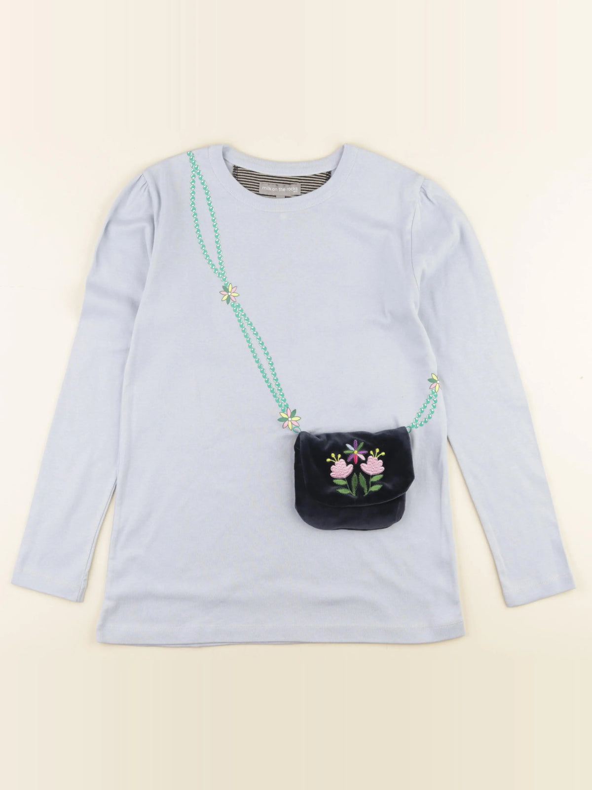 Milk on the rocks - tee-shirt bleu - 14 ans