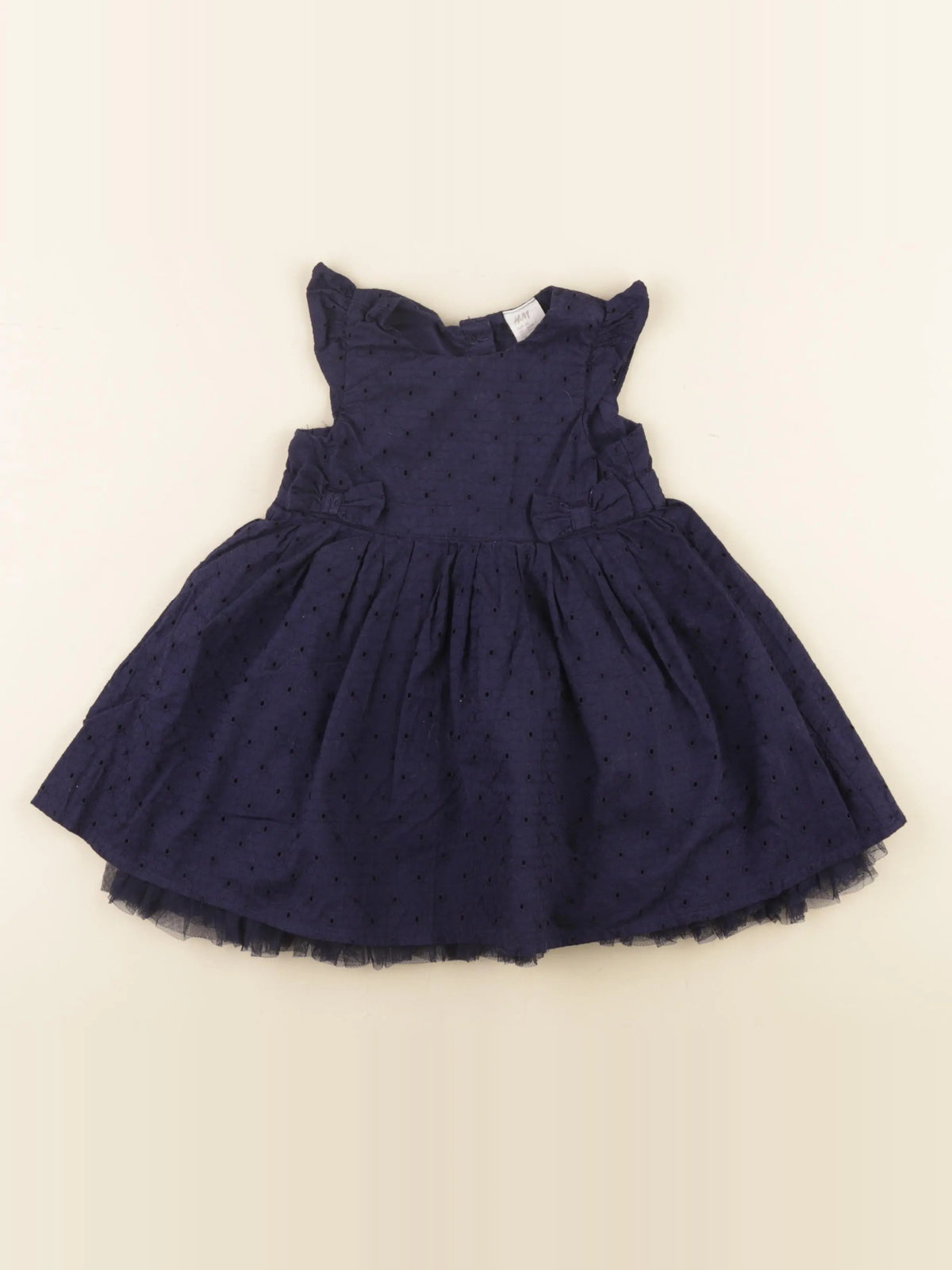 H&M - robe bleu - 4/6 mois