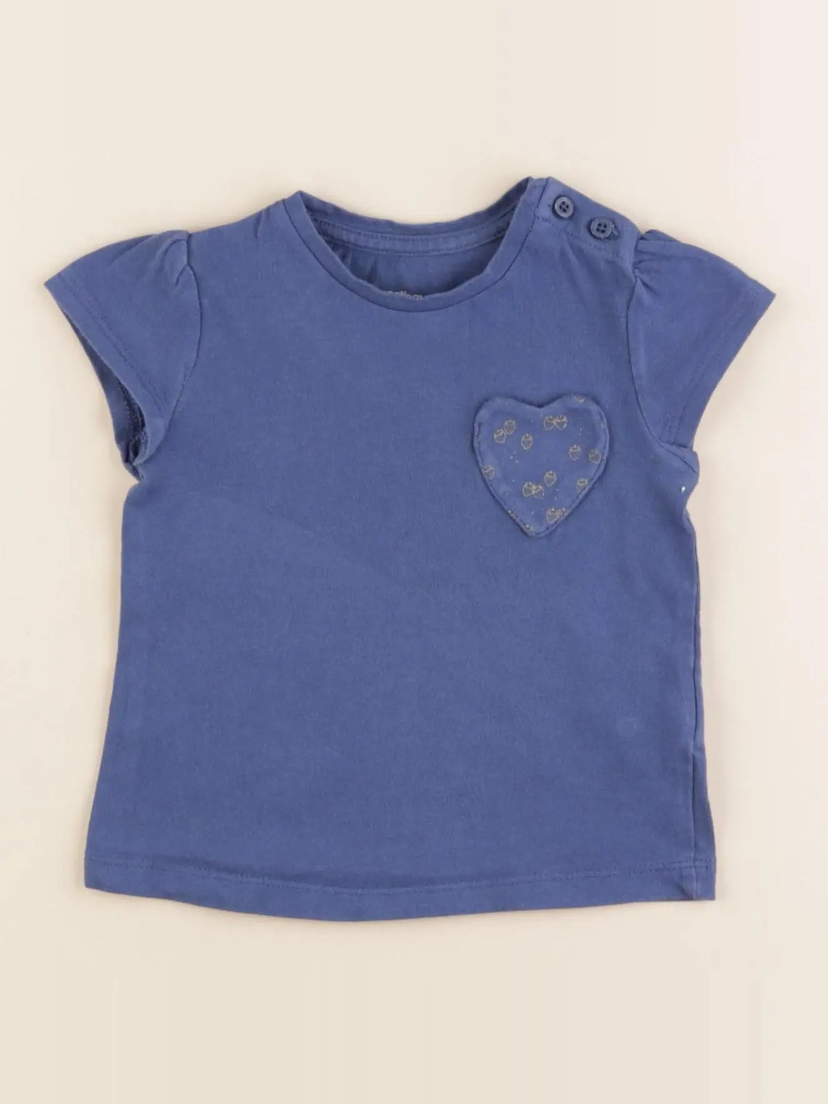 Vertbaudet - tee-shirt bleu - 9 mois