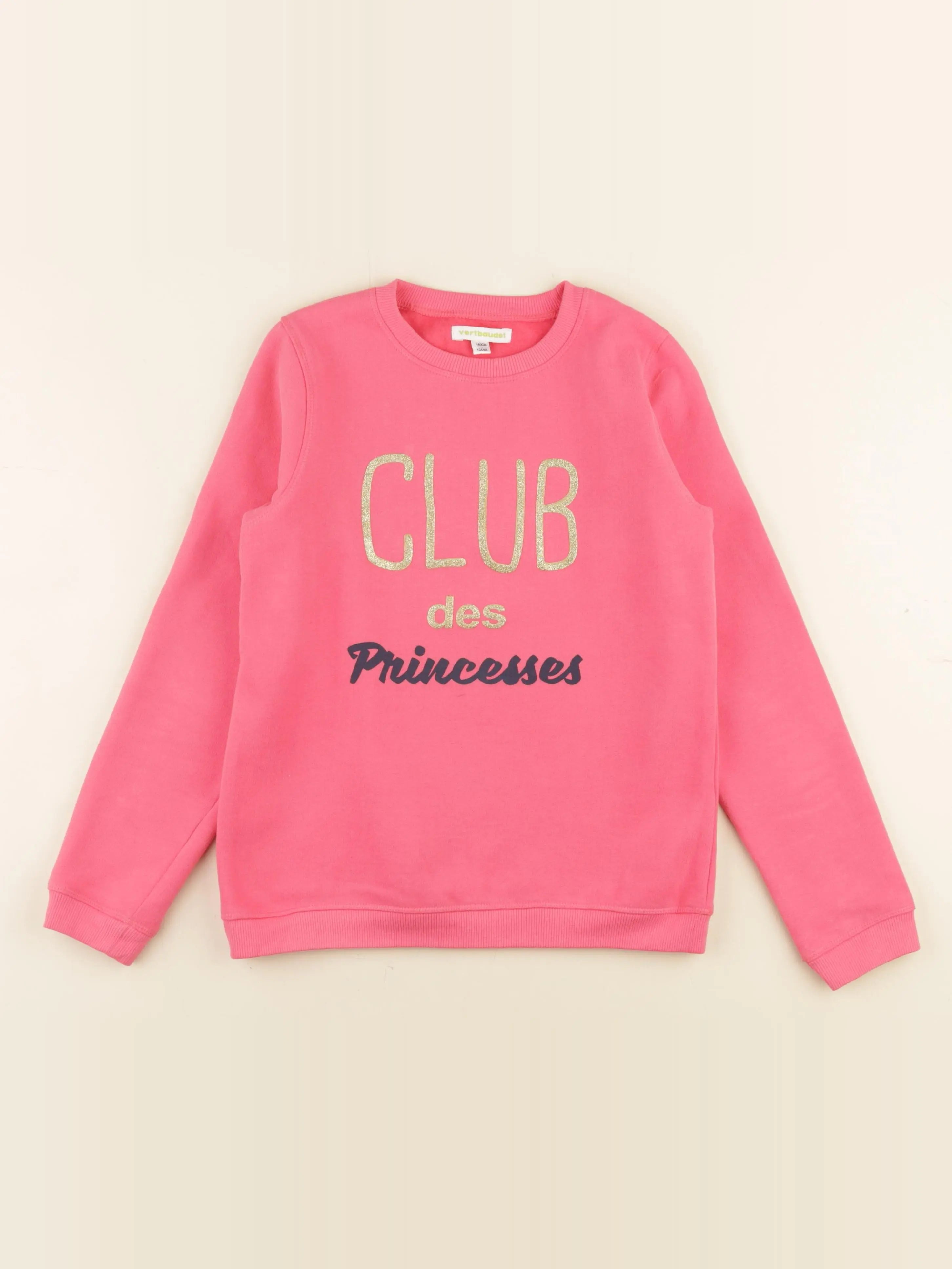 Vertbaudet - sweat rose - 10 ans