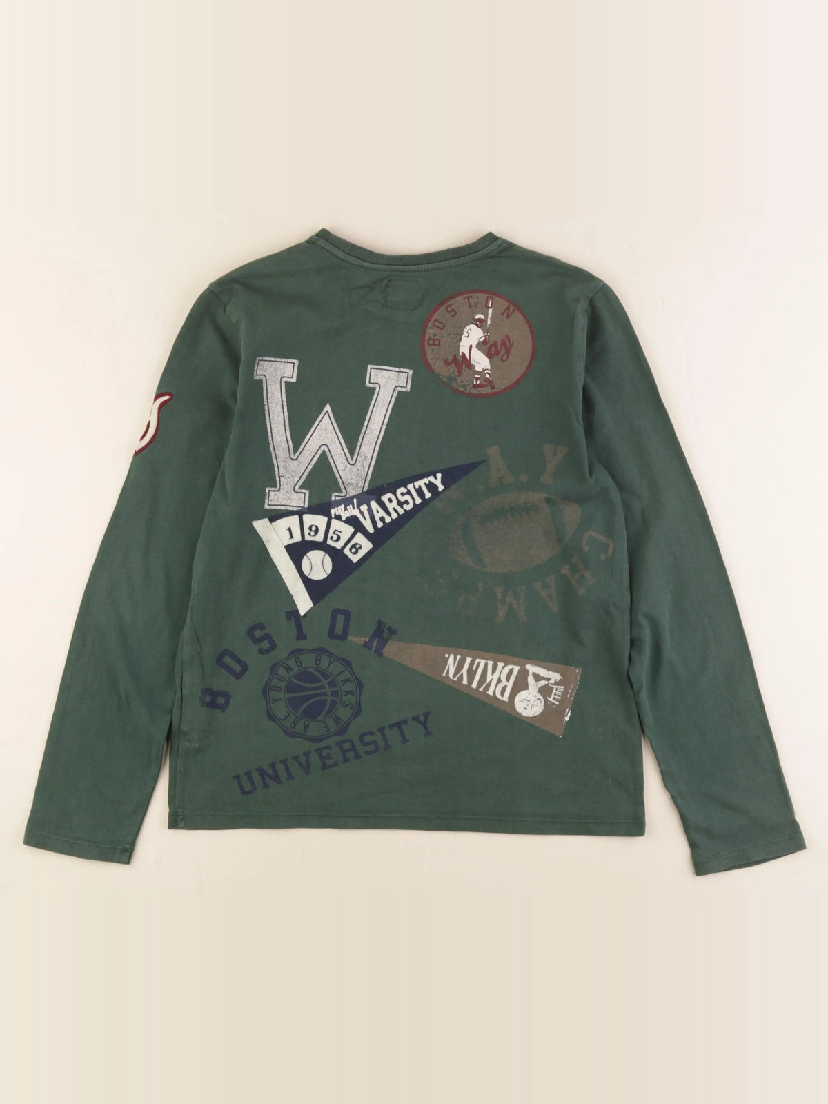 IKKS - tee-shirt imprimé au dos vert - 12 ans