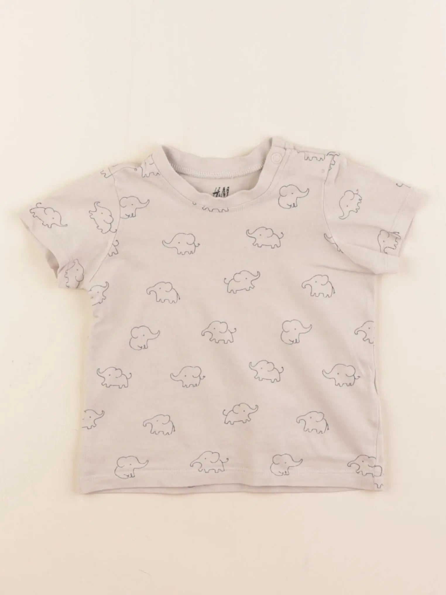 H&M - tee-shirt marron - 4/6 mois