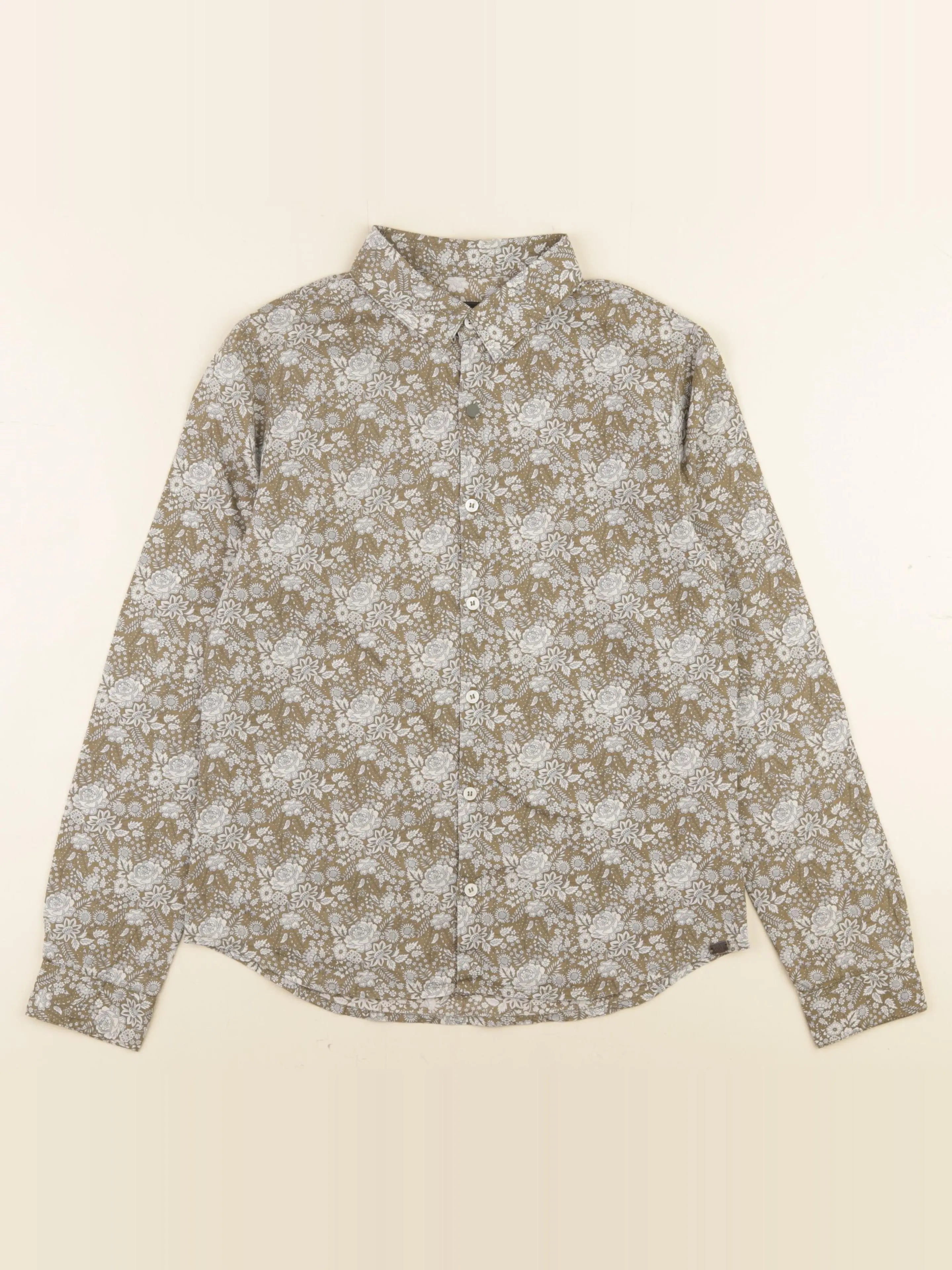 IKKS - chemise beige, vert - 12 ans