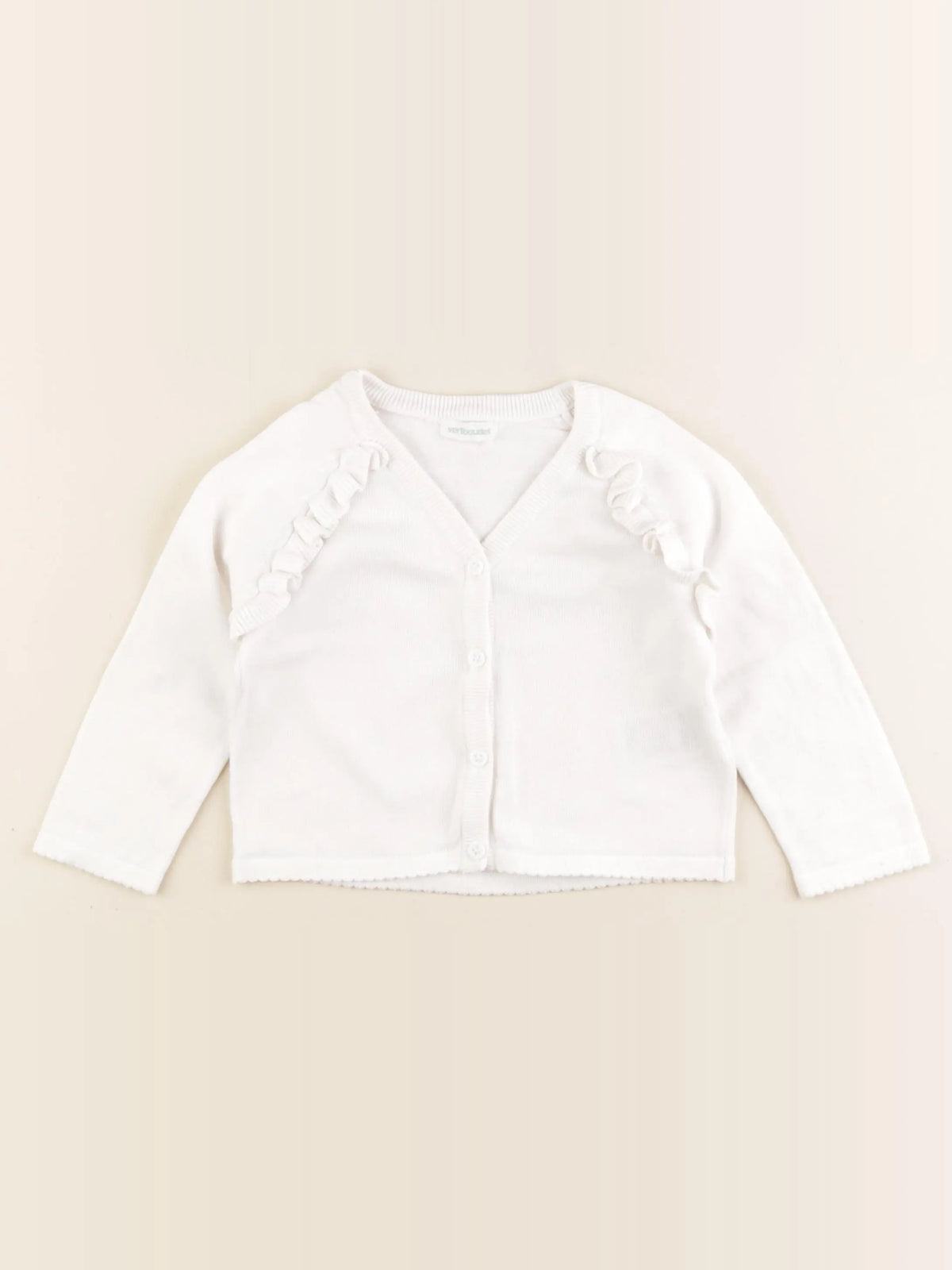 Vertbaudet - gilet blanc - 24 mois