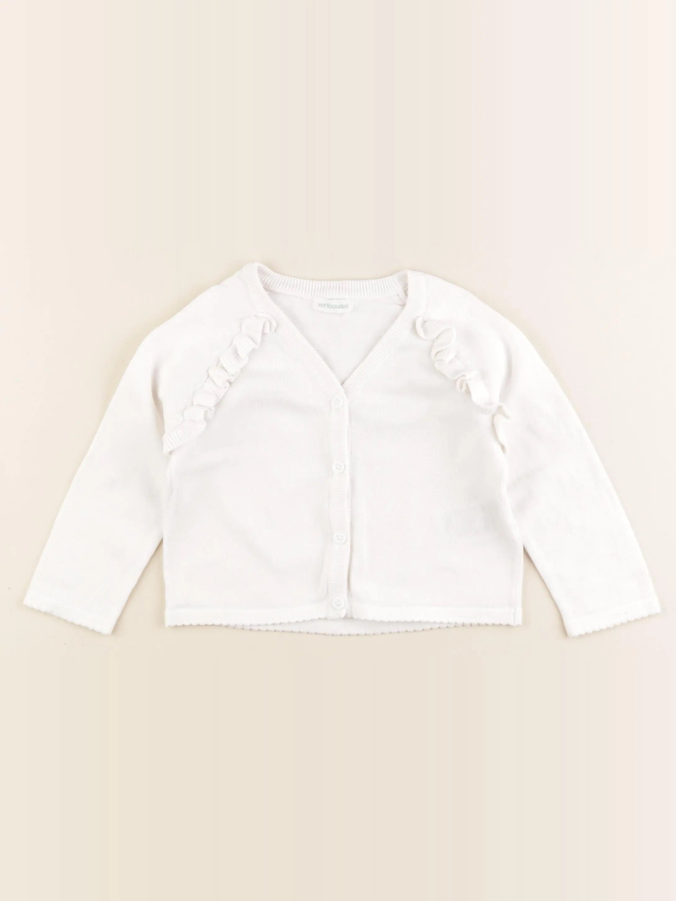 Vertbaudet - gilet blanc - 24 mois