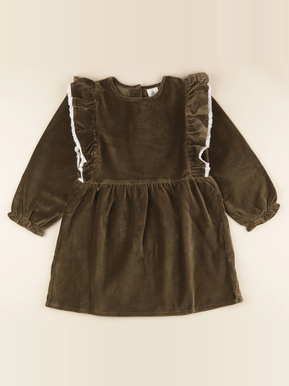 Robe Aliénor velours kaki