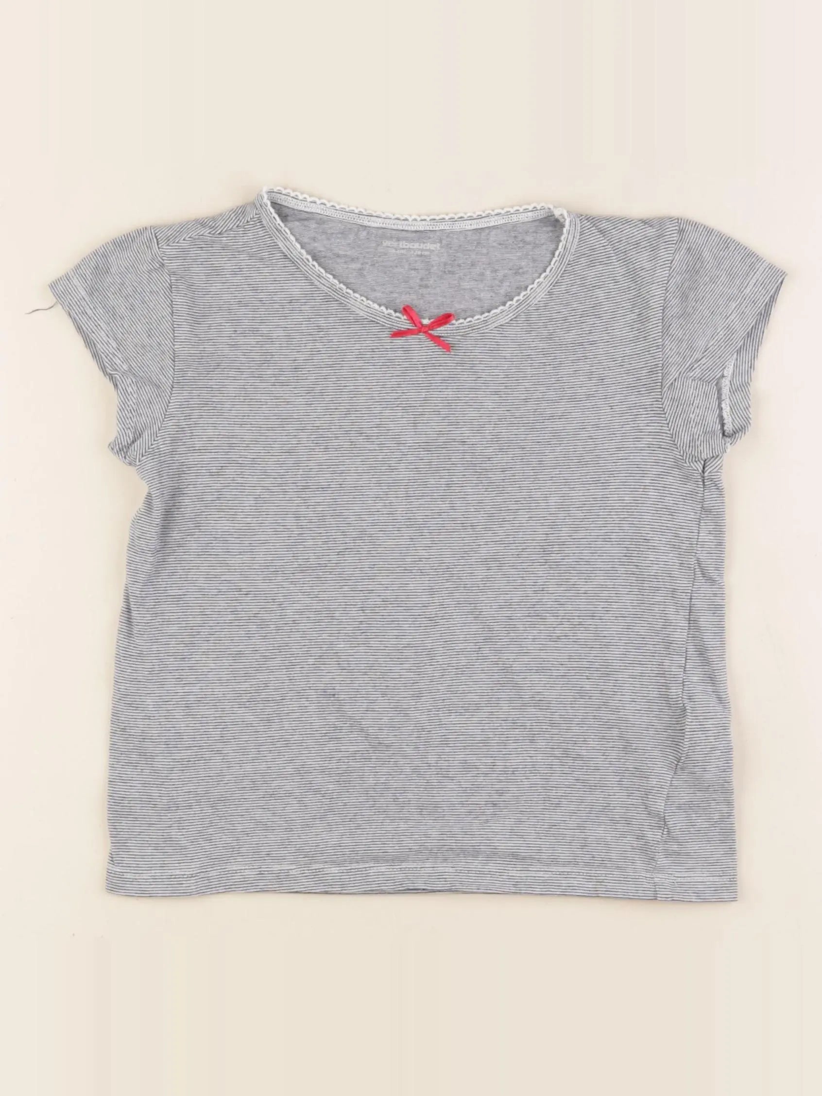 Vertbaudet - maillot de corps blanc, bleu - 8 ans