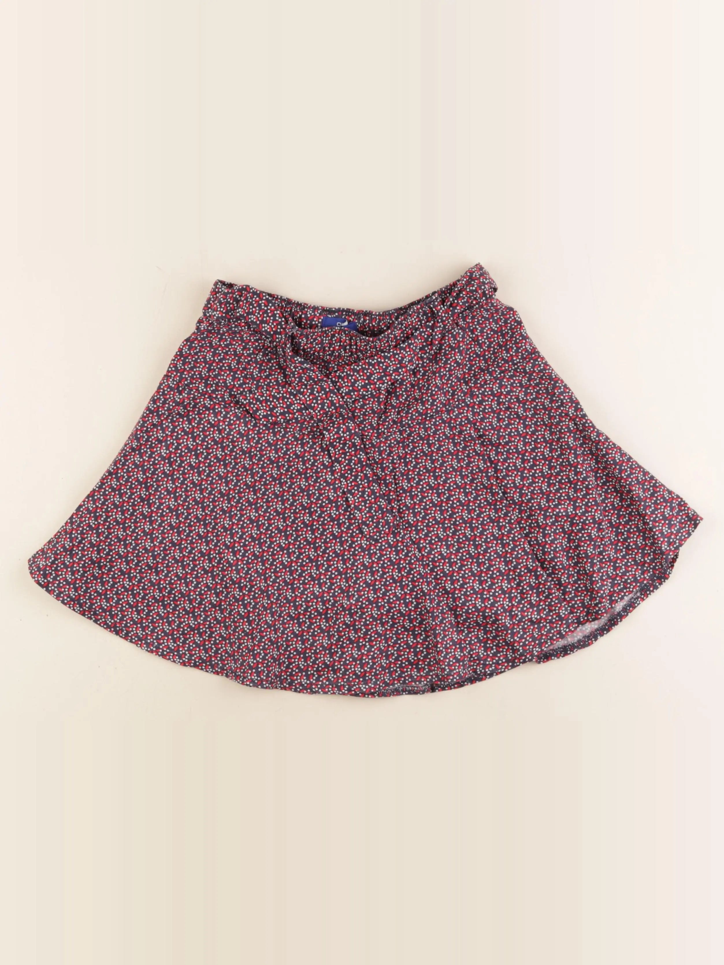 Okaidi - jupe bleu, rouge - 8 ans