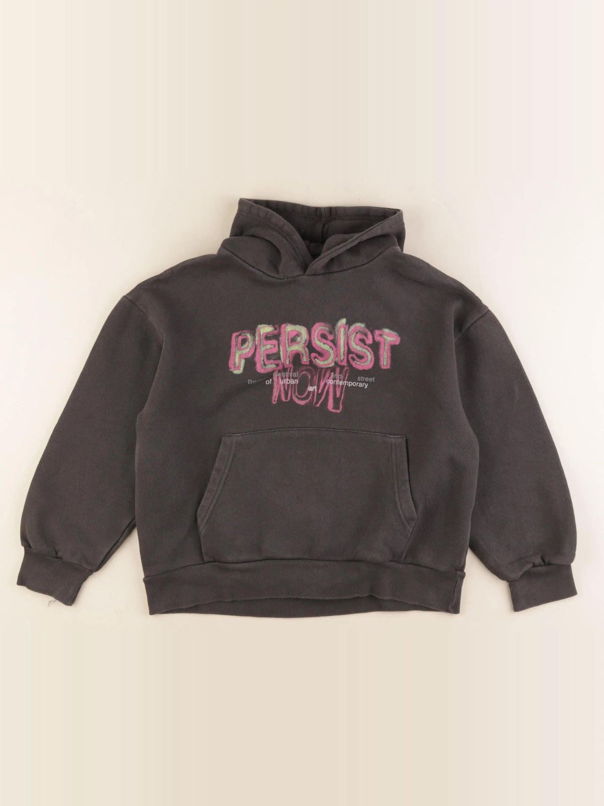 Zara - sweat imprimé au dos gris - 11/12 ans