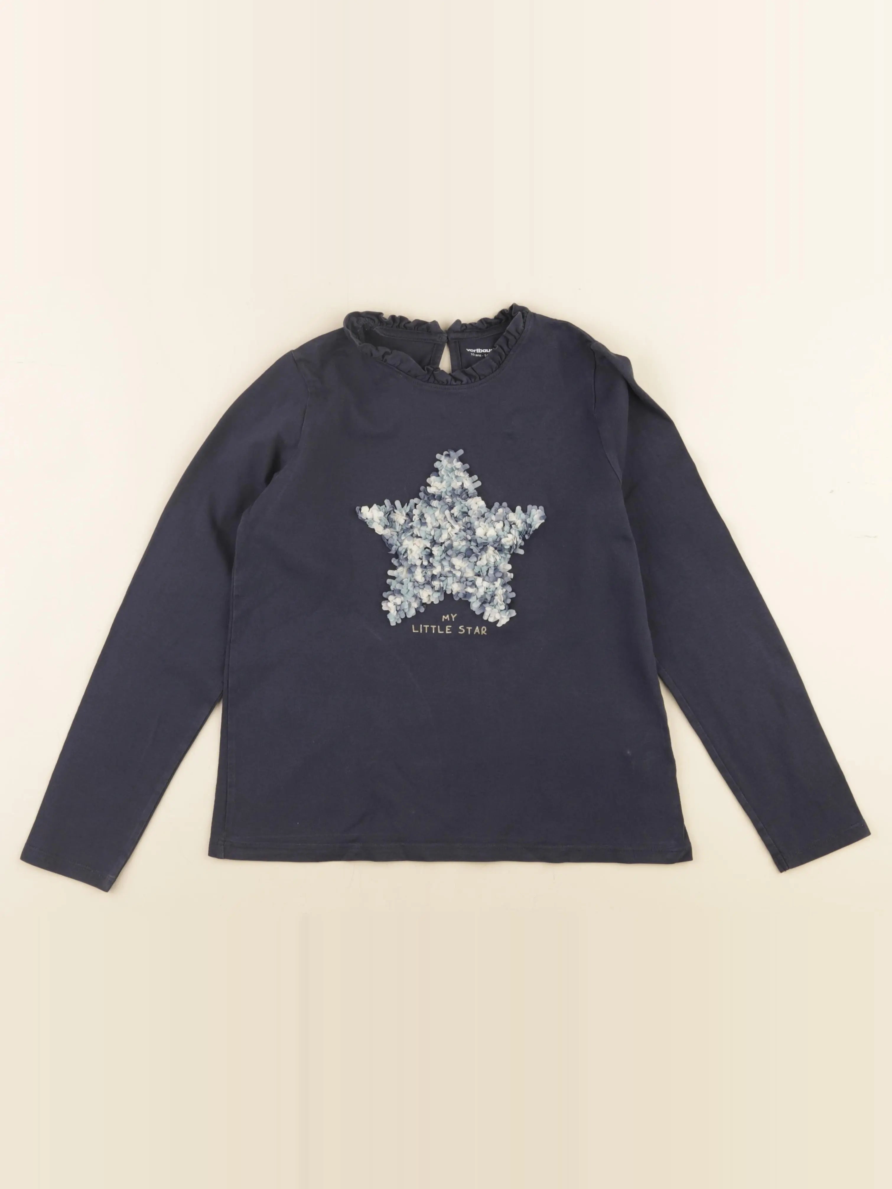 Vertbaudet - tee-shirt bleu - 10 ans