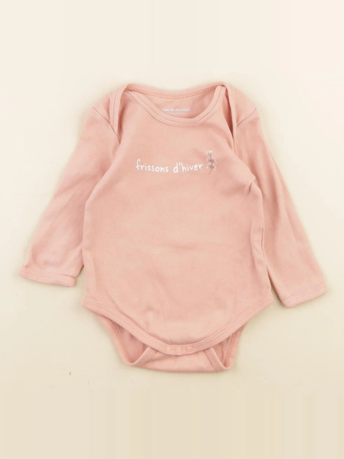 Vertbaudet - body rose - 6 mois