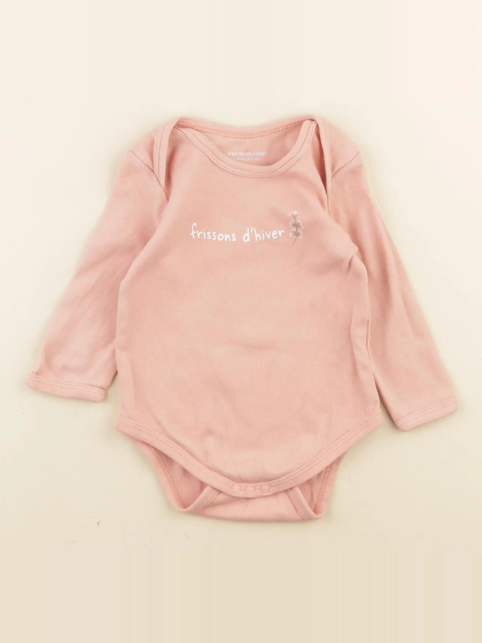Vertbaudet - body rose - 6 mois
