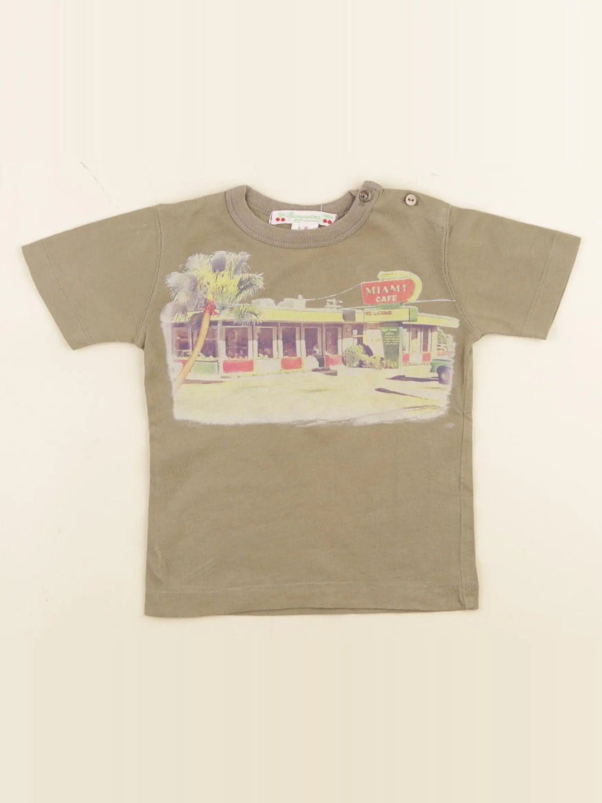 Bonpoint - tee-shirt vert - 6 mois