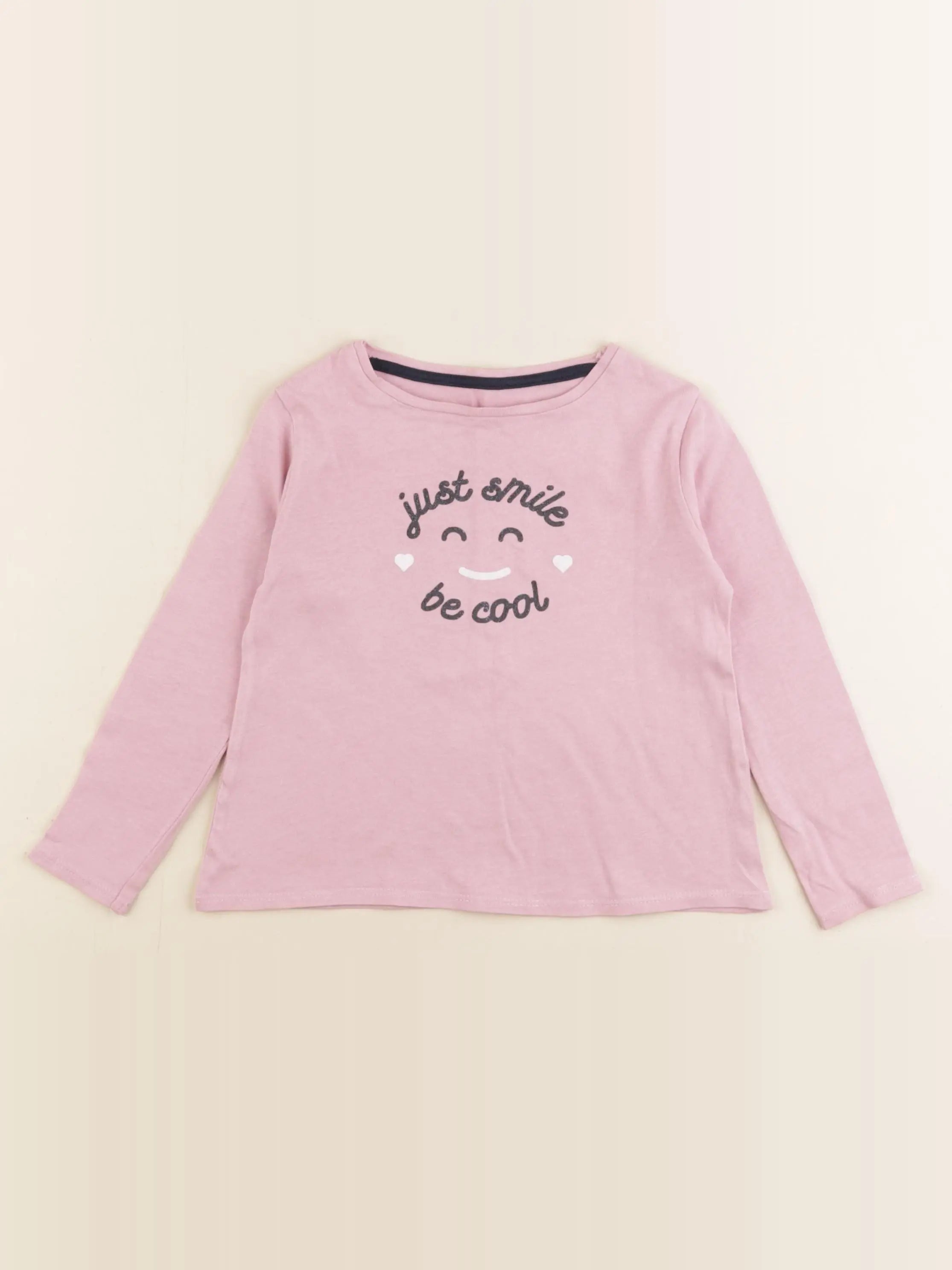 Vertbaudet - tee-shirt violet - 4 ans