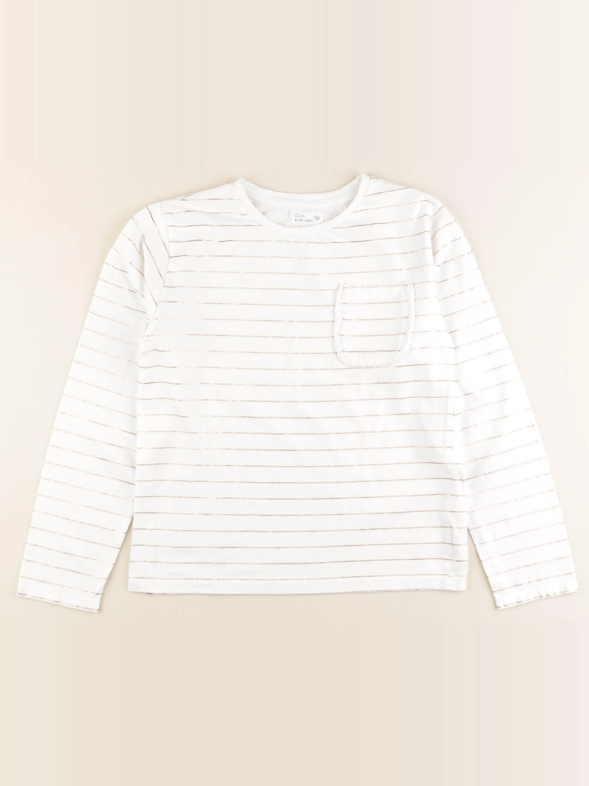 Little Cigogne - tee-shirt blanc, or - 12 ans