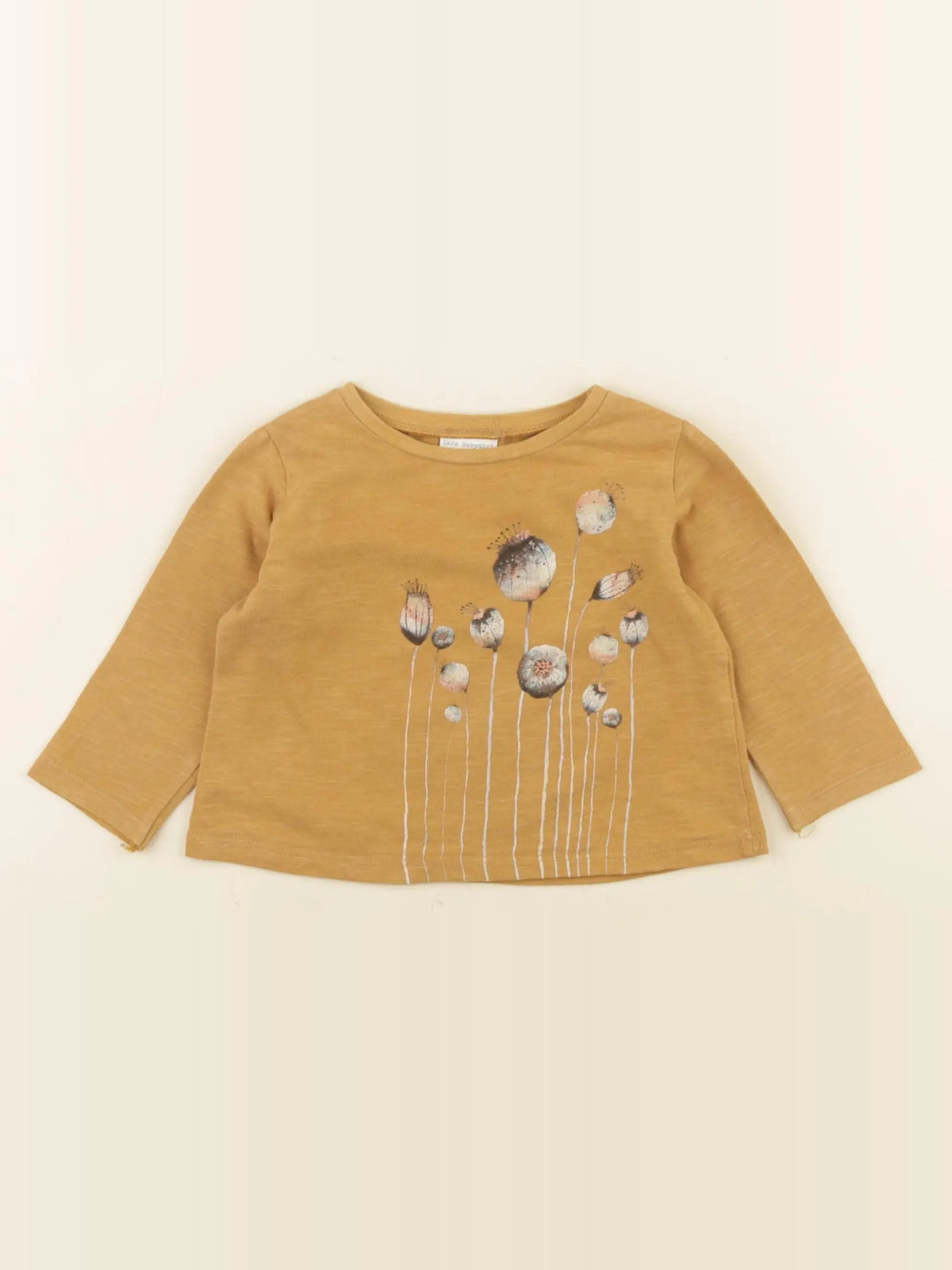 Zara - tee-shirt marron - 6/9 mois
