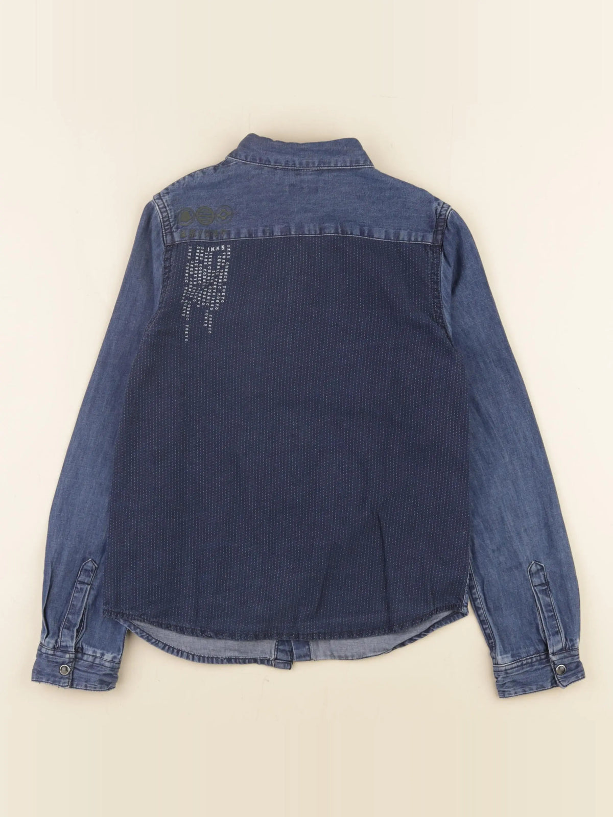 IKKS - chemise imprimé au dos bleu - 8 ans
