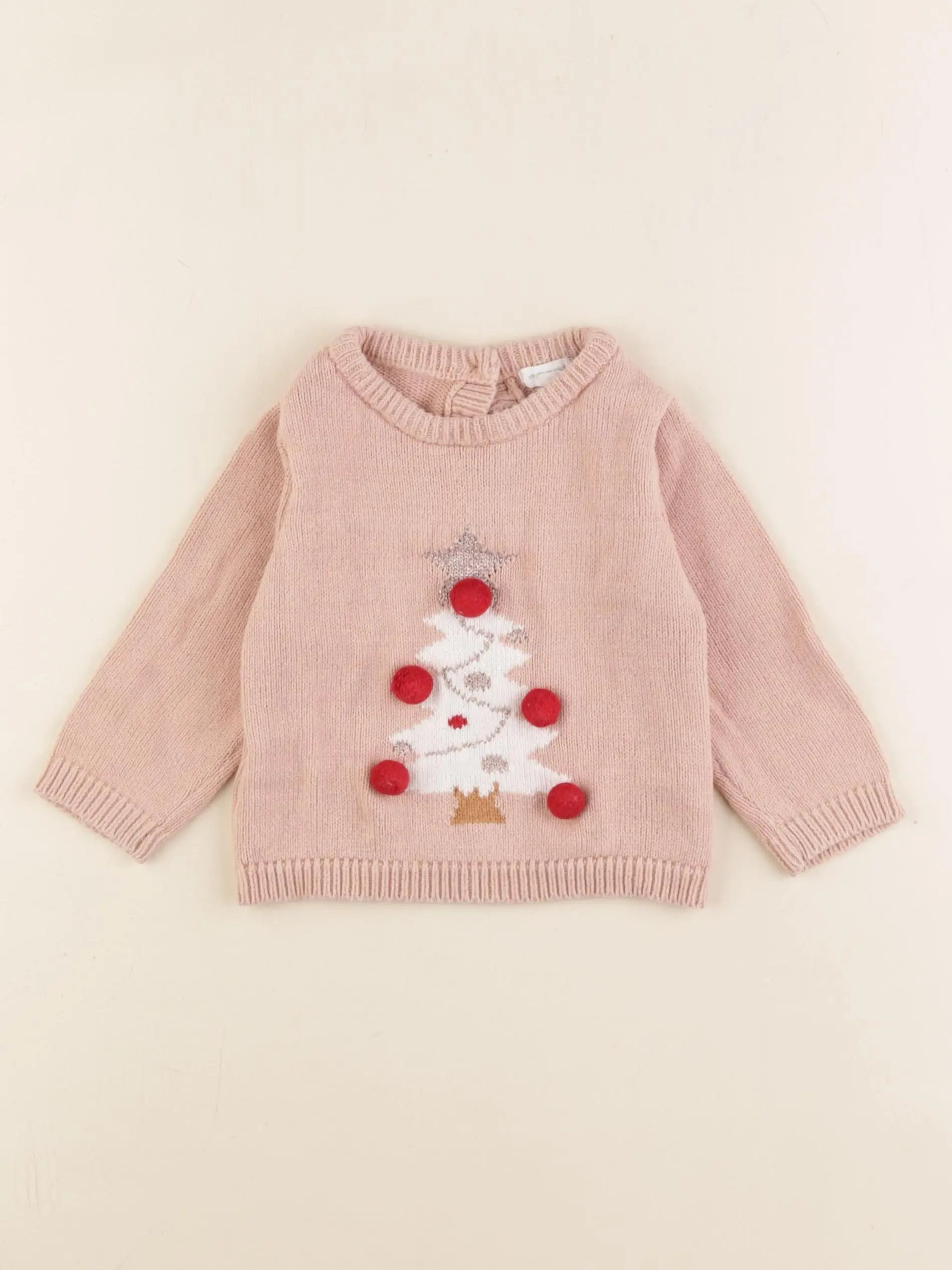 Vertbaudet - pull rose - 9 mois