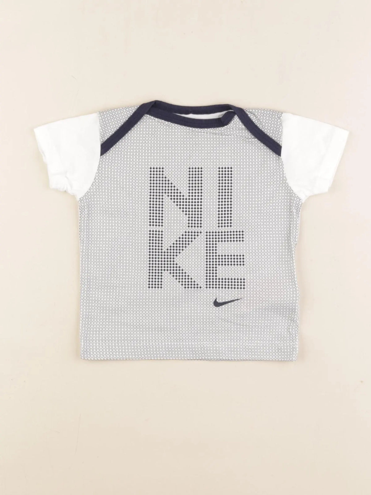 Nike - tee-shirt blanc, bleu - 6/9 mois