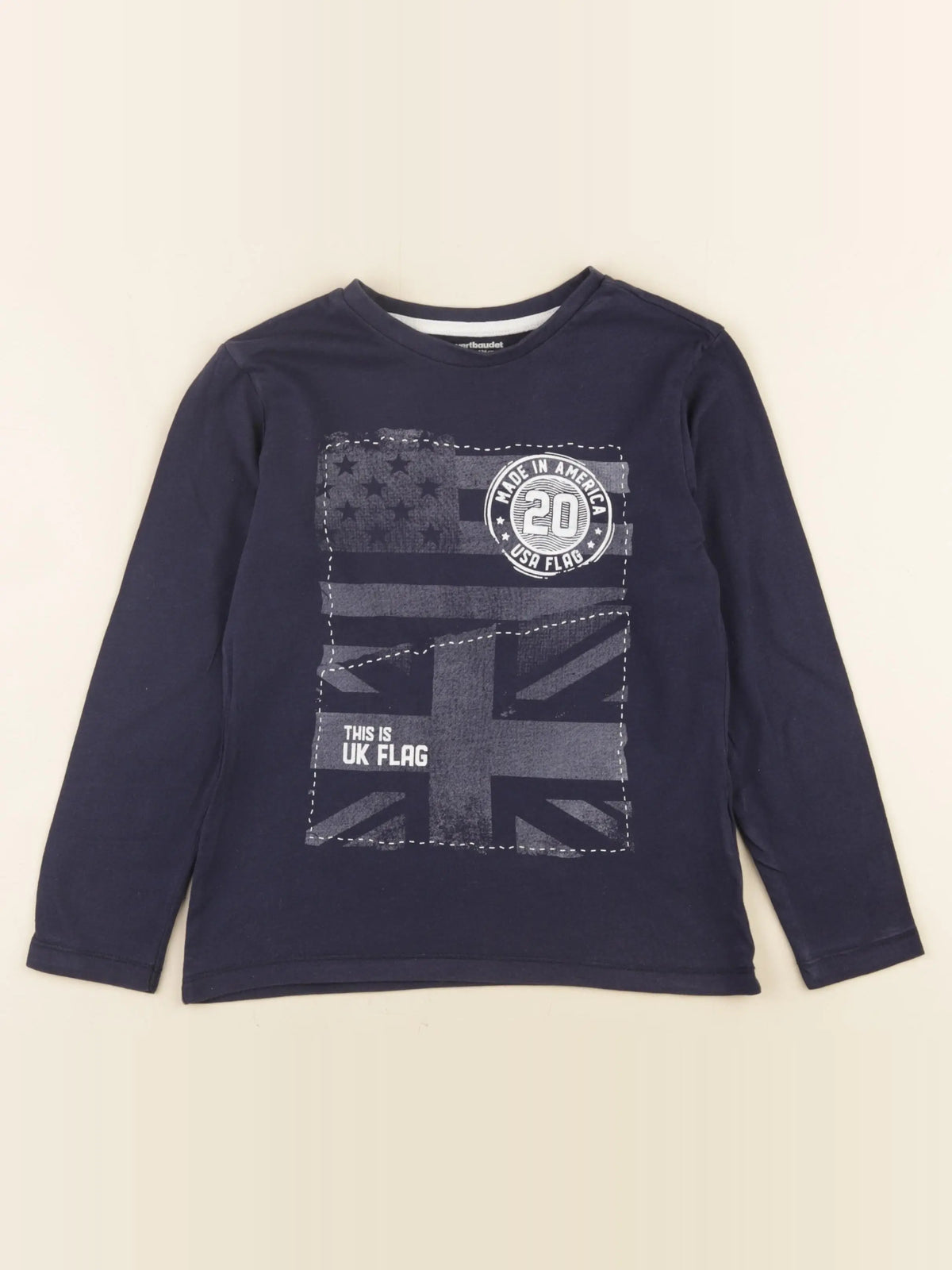 Vertbaudet - tee-shirt bleu - 8 ans