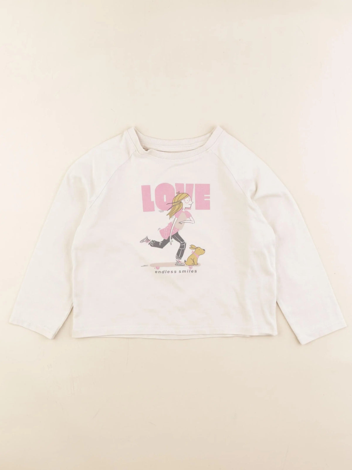 Vertbaudet - tee-shirt beige - 4 ans
