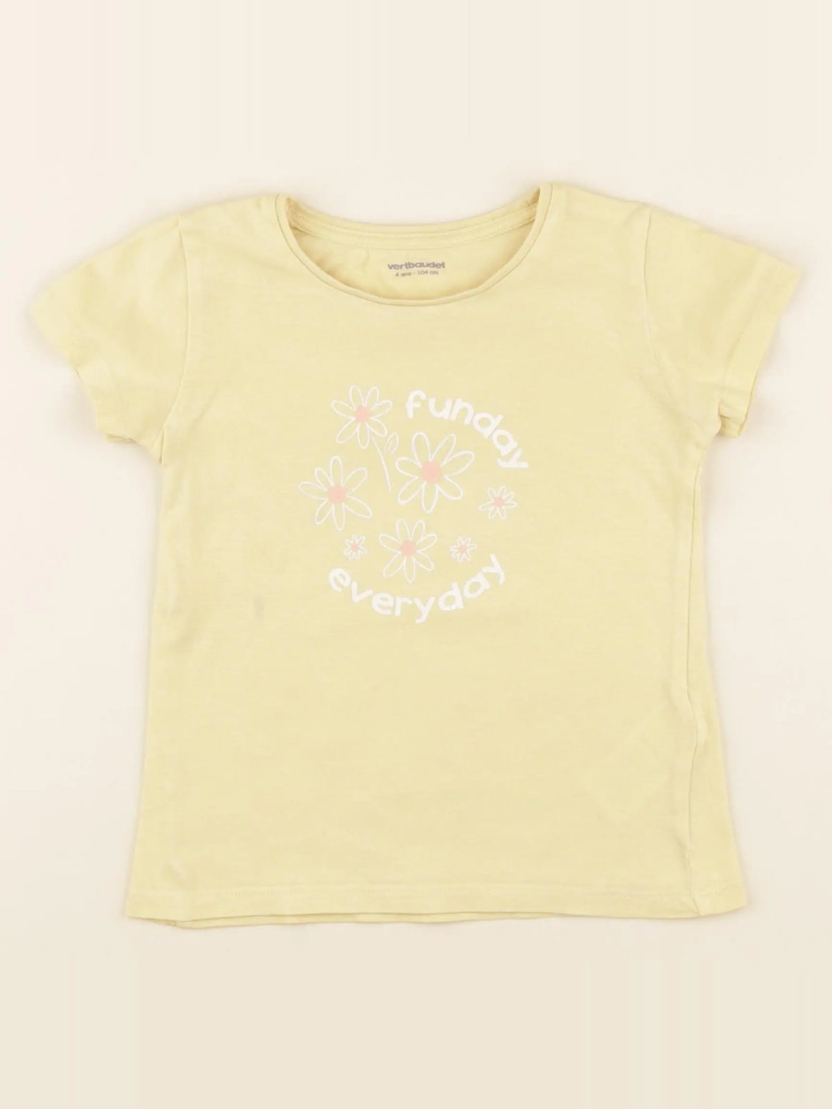 Vertbaudet - tee-shirt jaune - 18 mois
