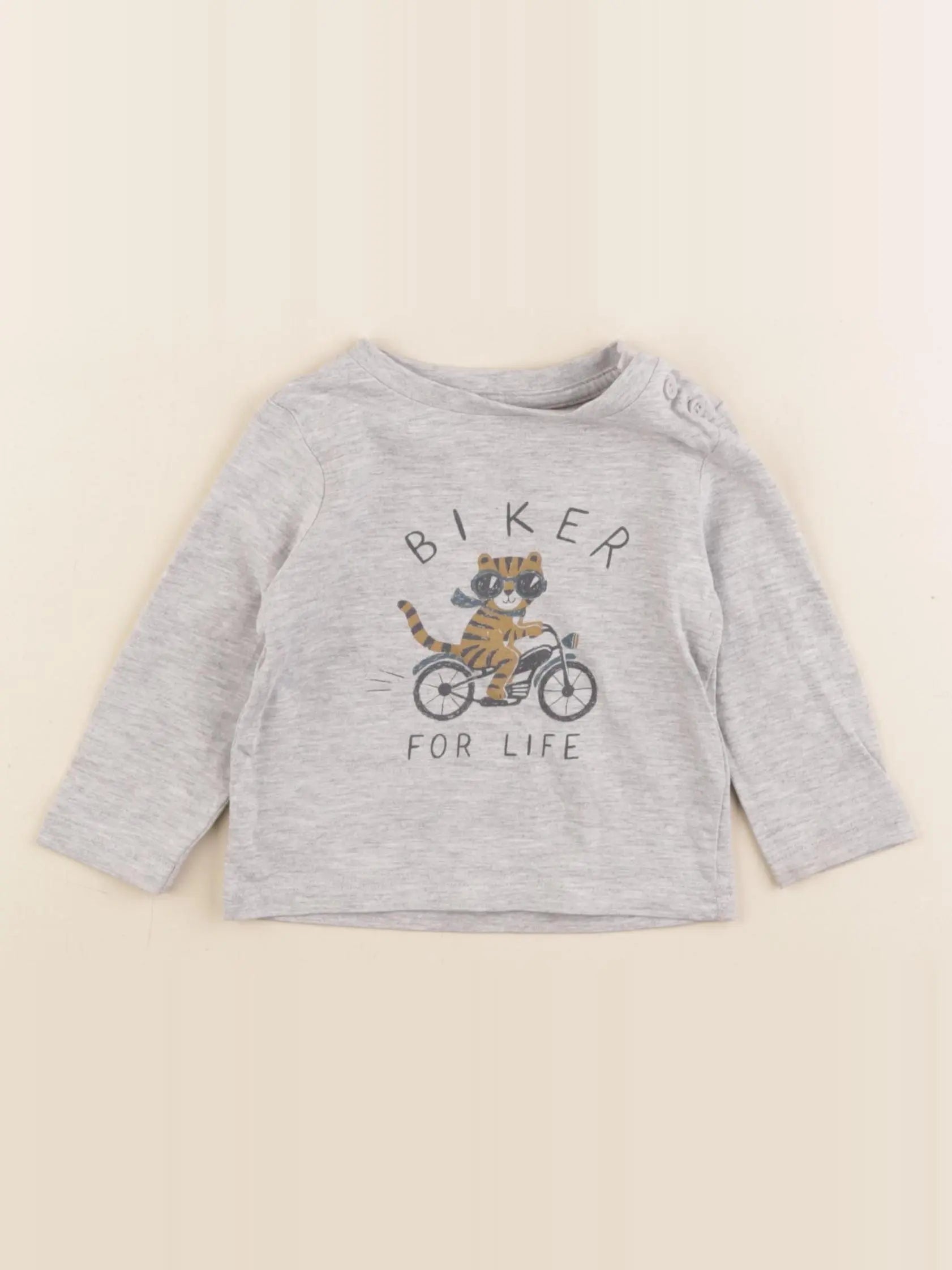Vertbaudet - tee-shirt gris - 6 mois