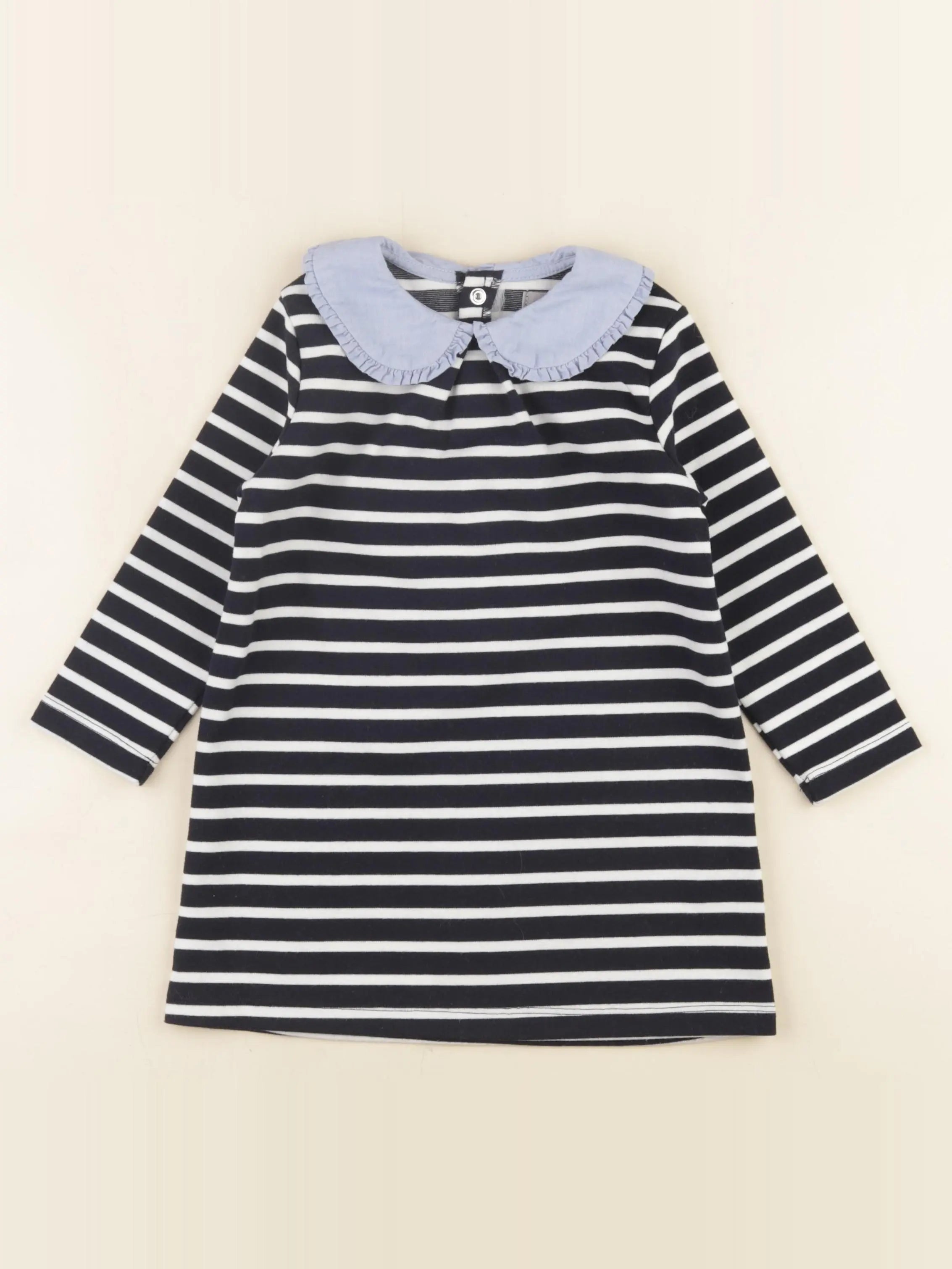 Boutchou - robe bleu, blanc - 24 mois