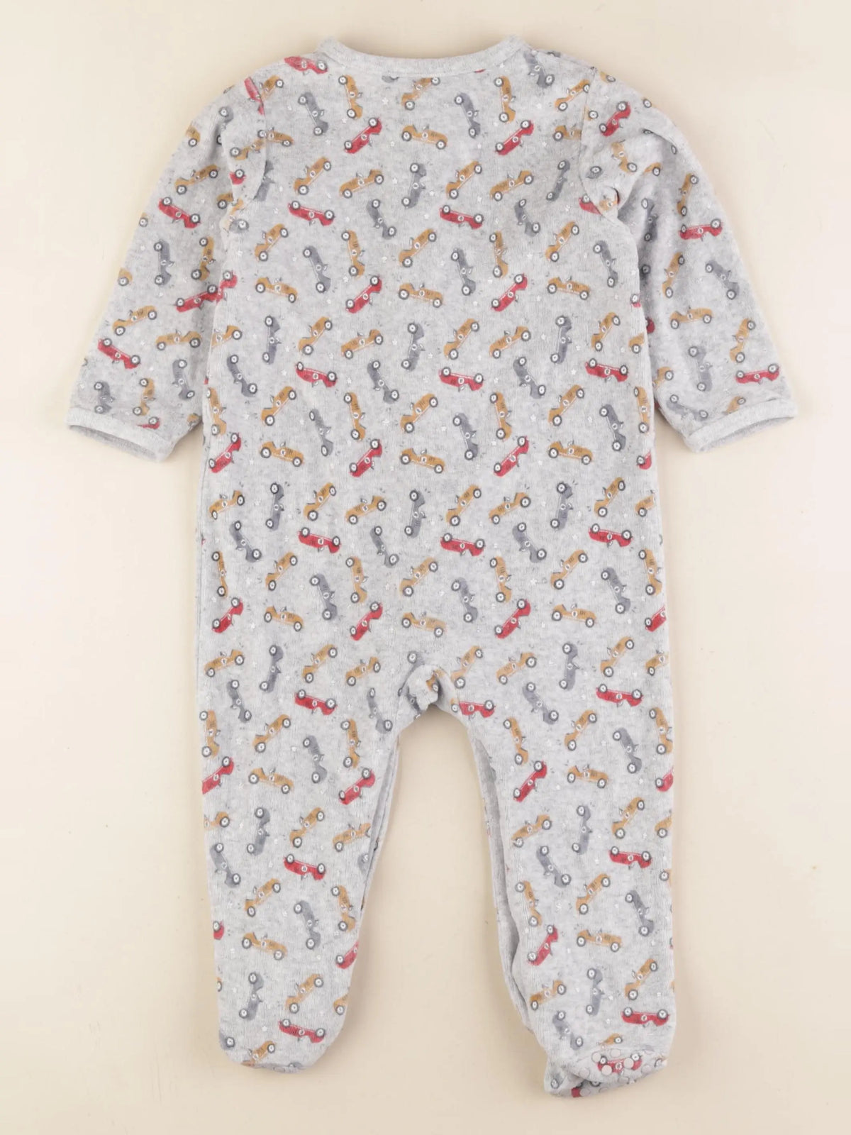 Vertbaudet - pyjama velours gris - 18 mois