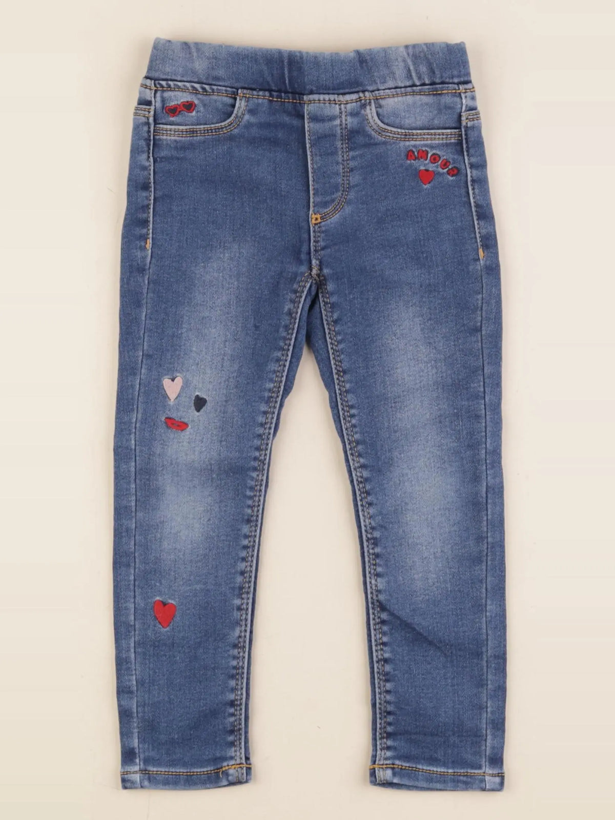 Vertbaudet - jegging bleu - 3 ans