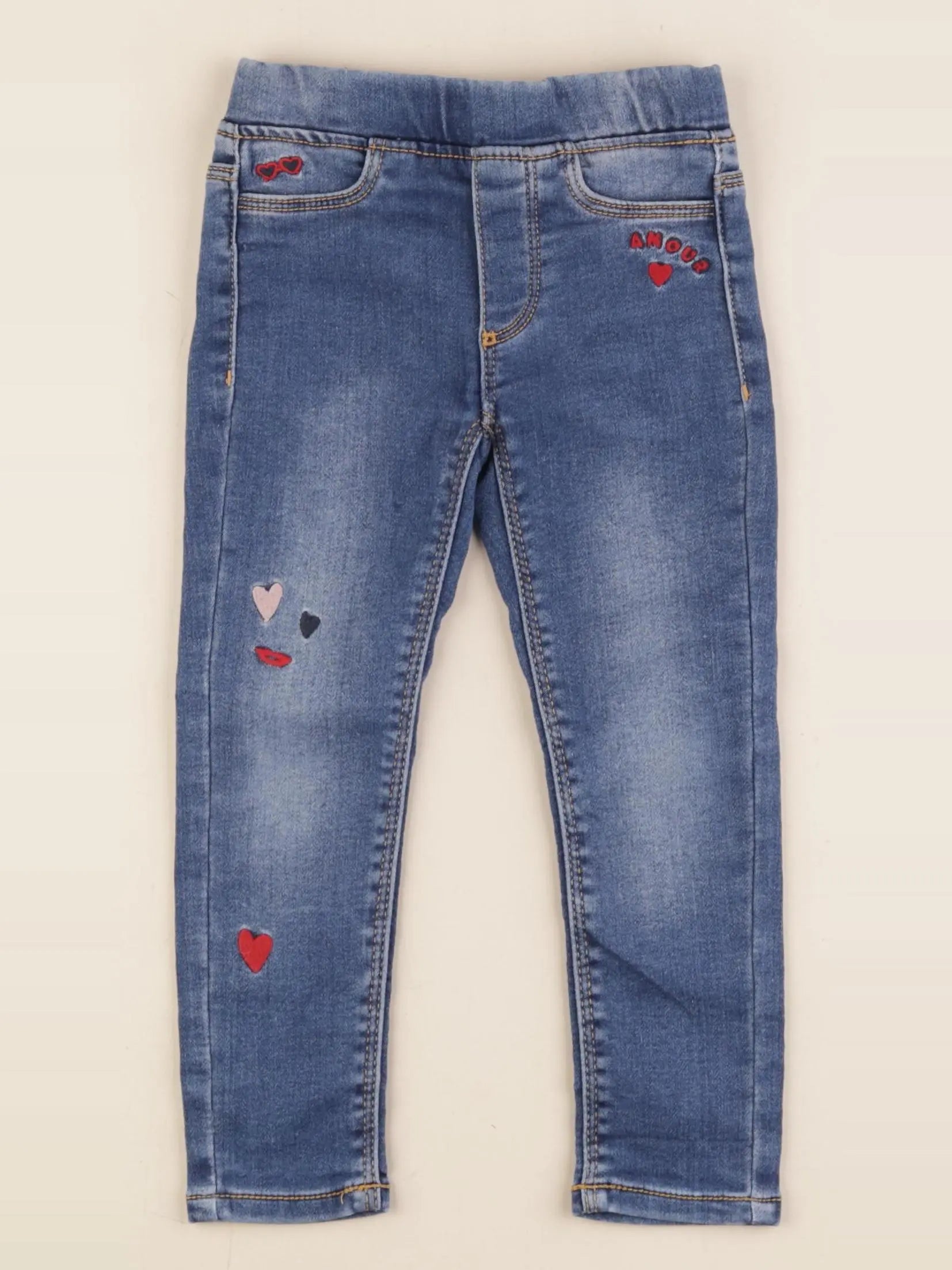 Vertbaudet - jegging bleu - 3 ans