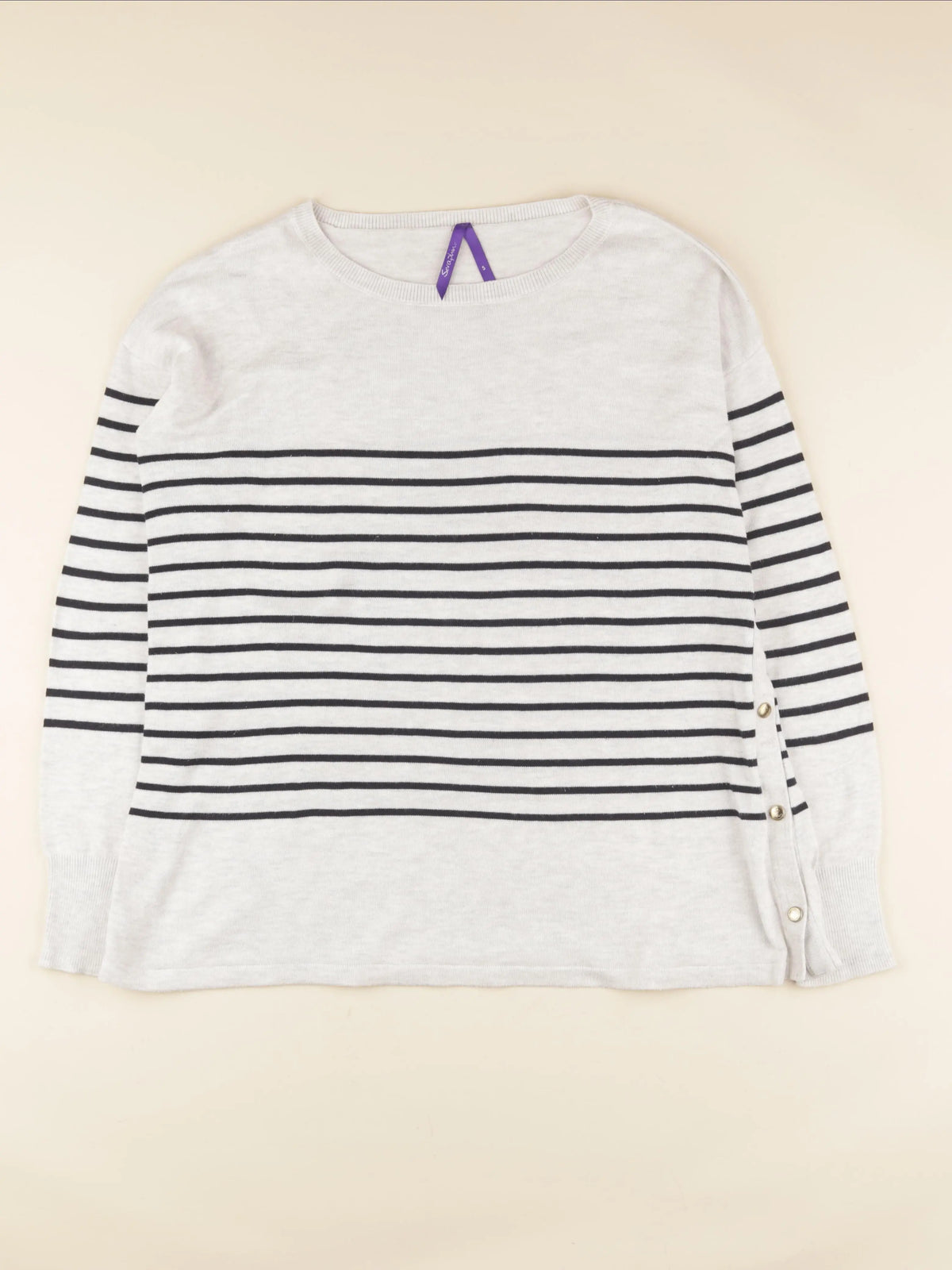 Seraphine - pull grossesse gris, bleu - s