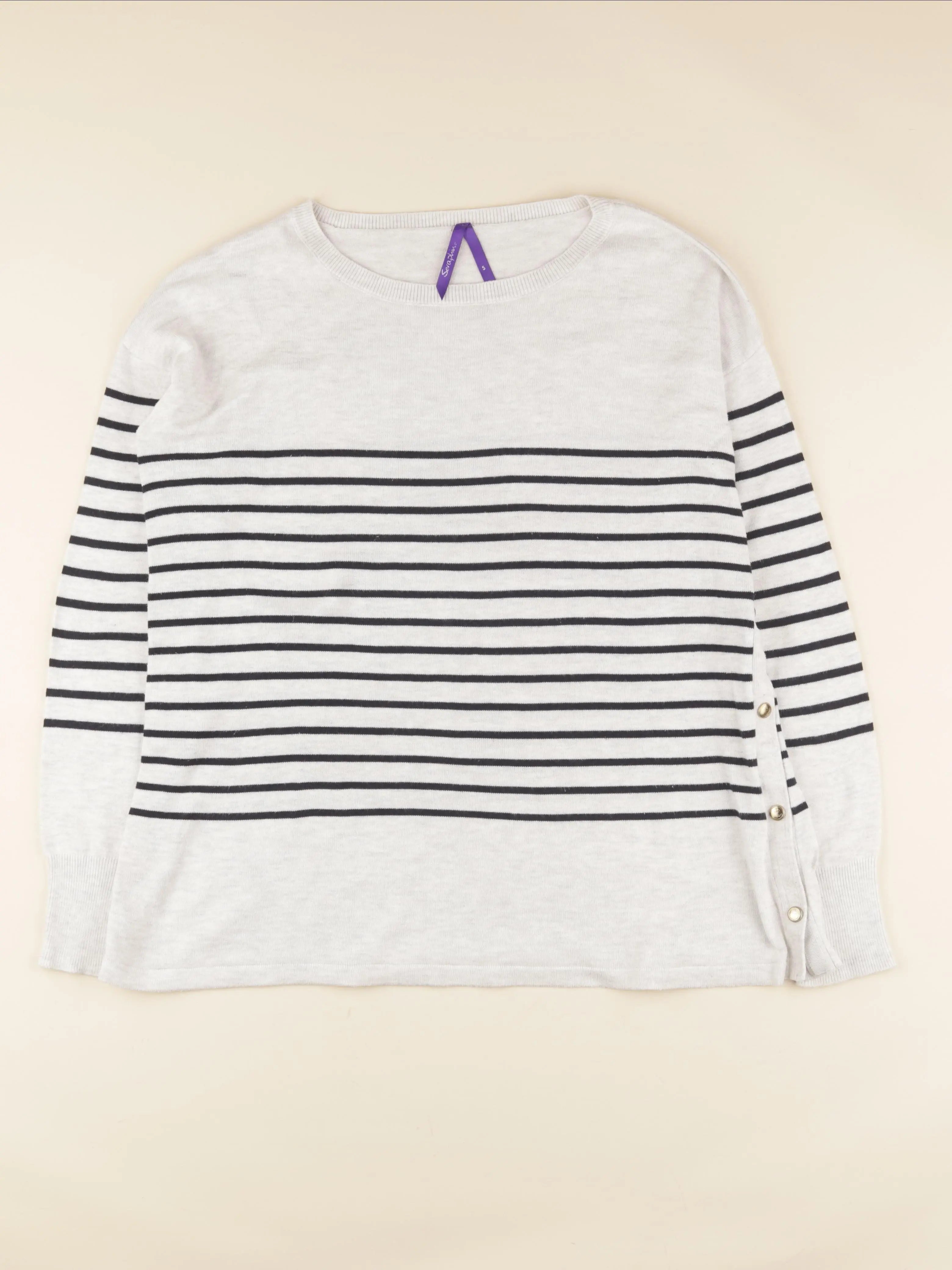 Seraphine - pull grossesse gris, bleu - s