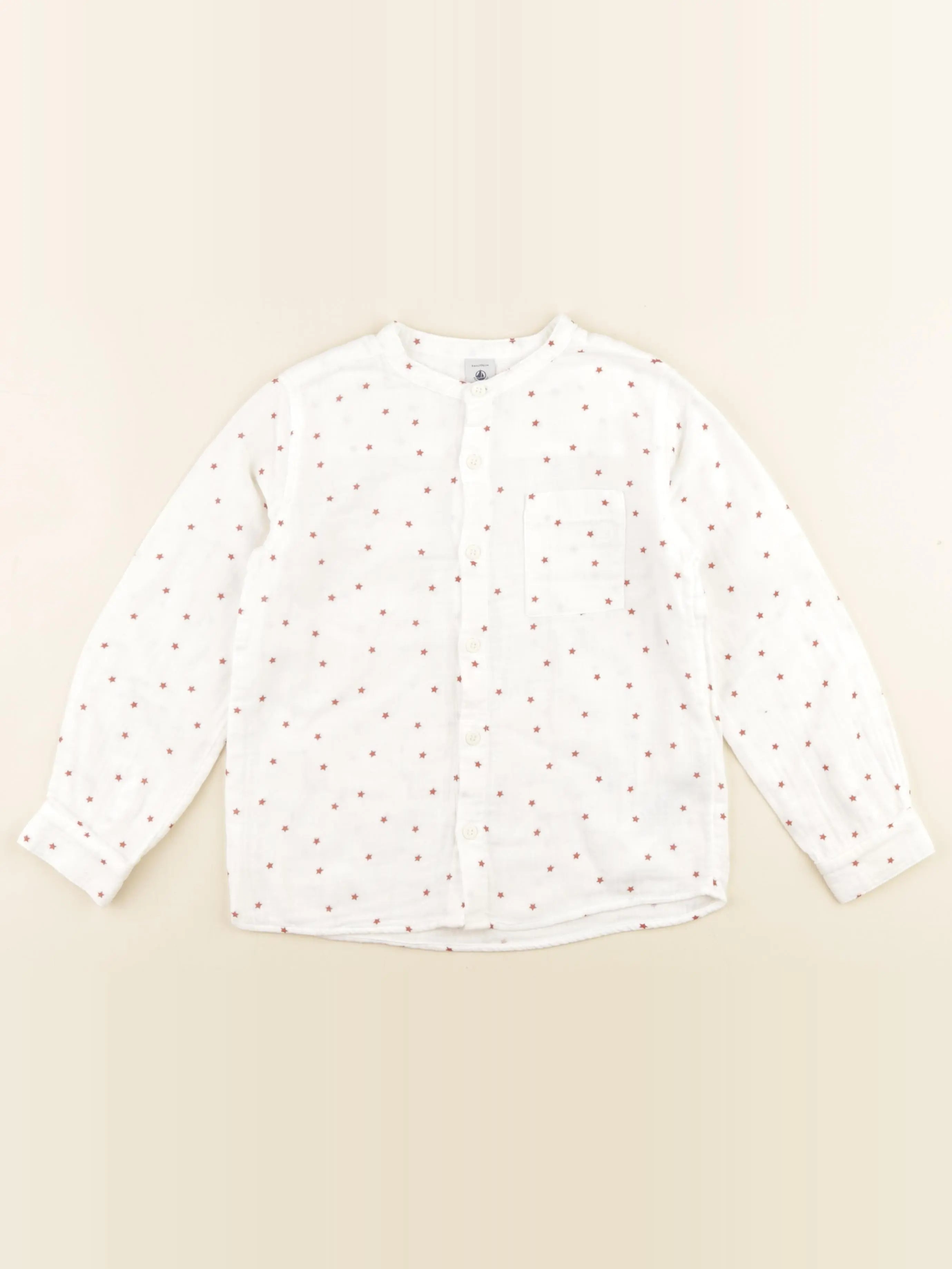 Petit Bateau - chemise blanc - 6 ans