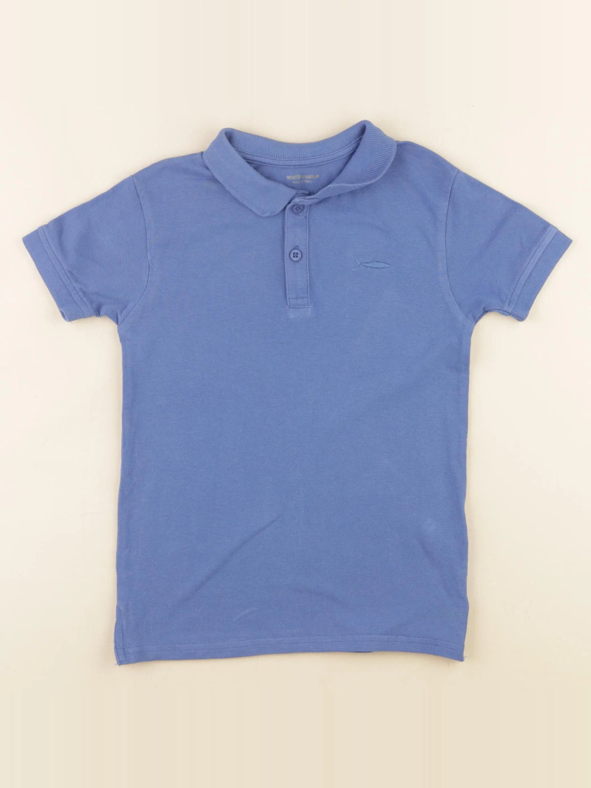 Vertbaudet - polo bleu - 6 ans