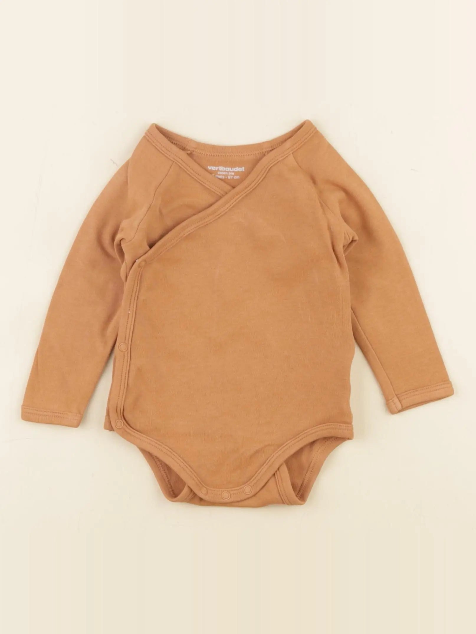 Vertbaudet - body marron - 6 mois