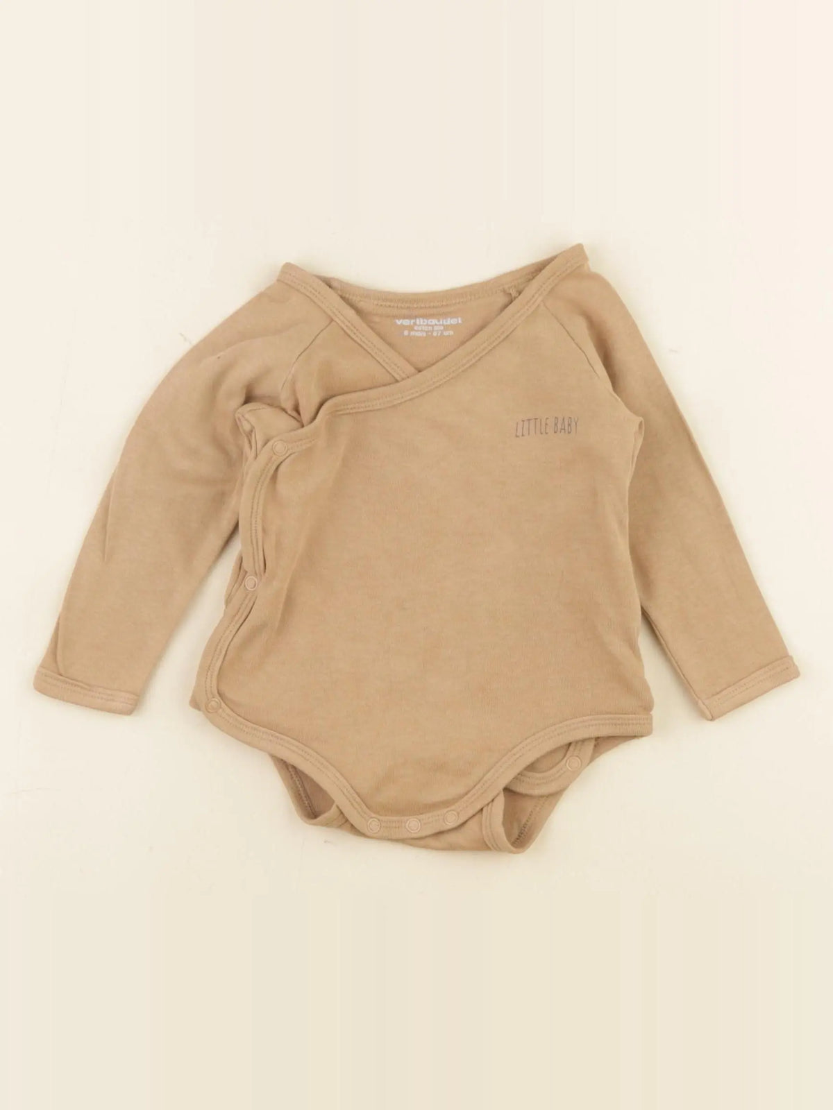 Vertbaudet - body beige - 6 mois